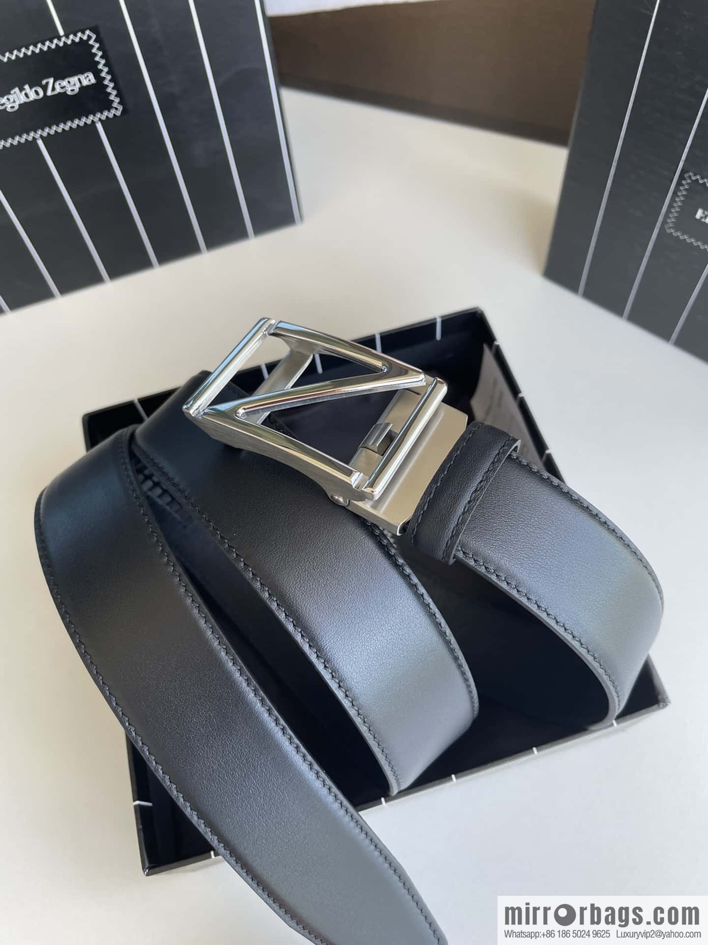 Zegna, men's fashion belt 3.5cm