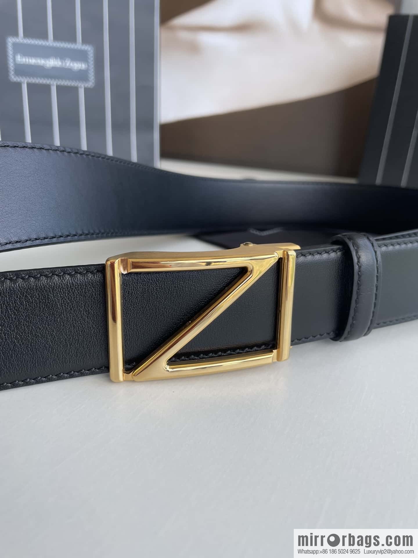 Zegna, men's fashion belt 3.5cm