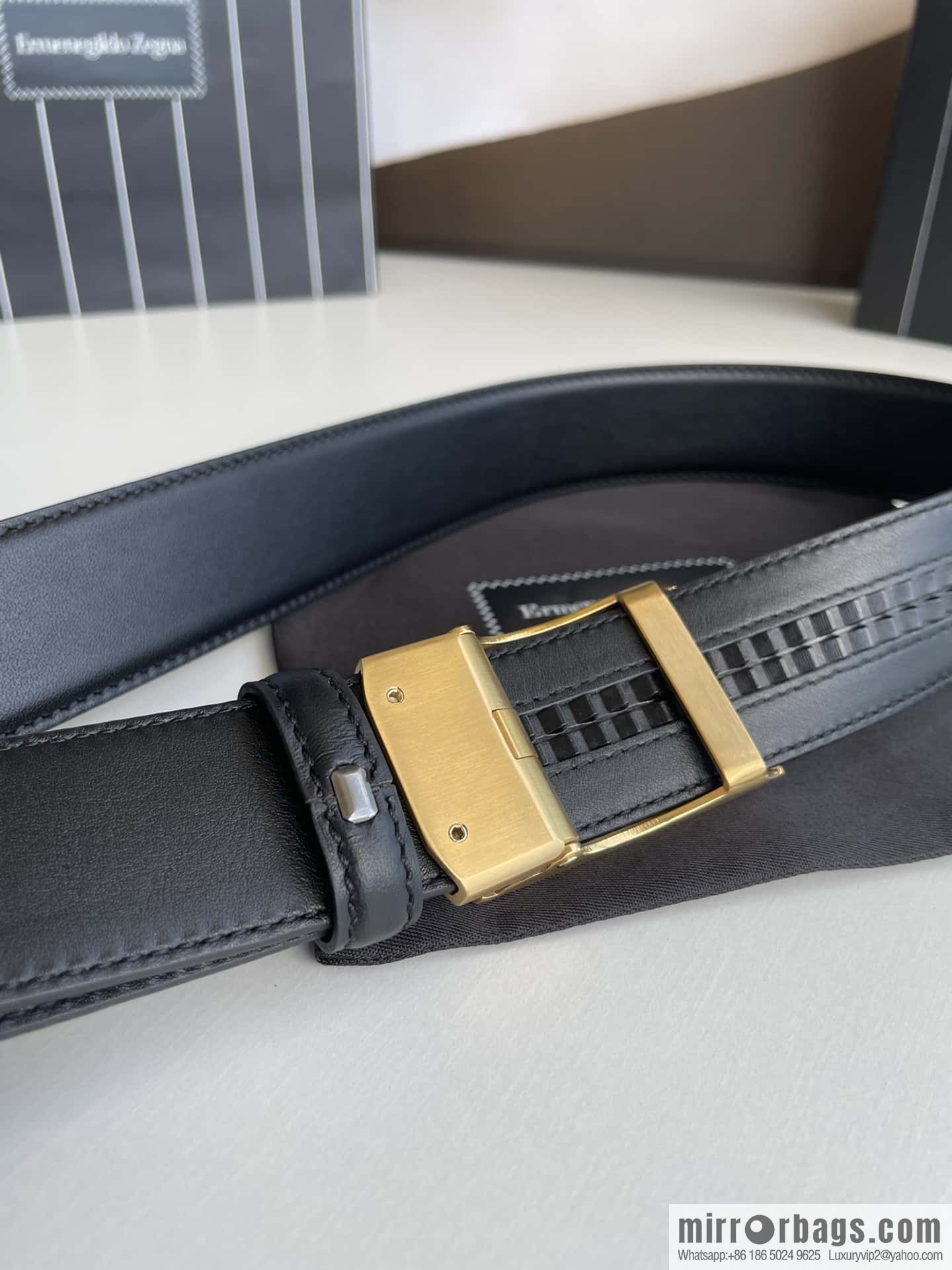 Zegna, men's fashion belt 3.5cm