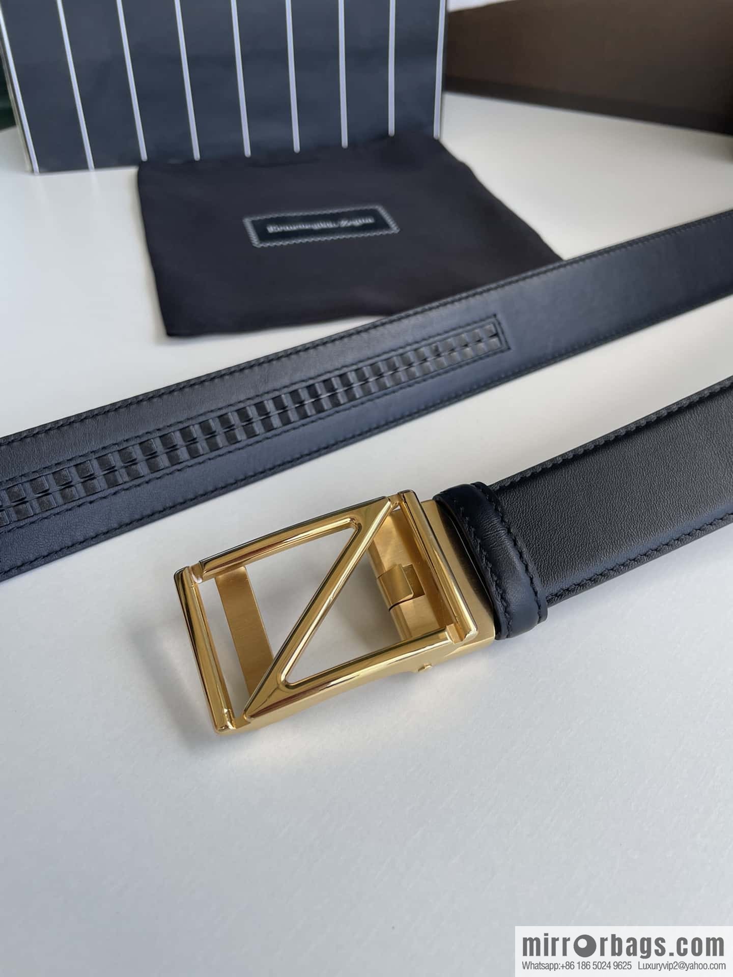 Zegna, men's fashion belt 3.5cm