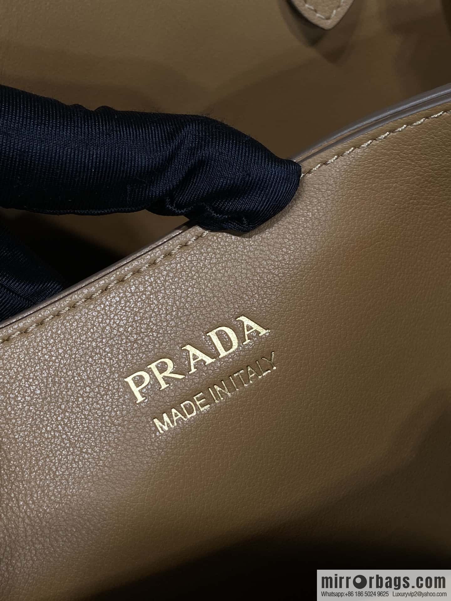 PRADA imported calfskin tote bag 1BA417 large