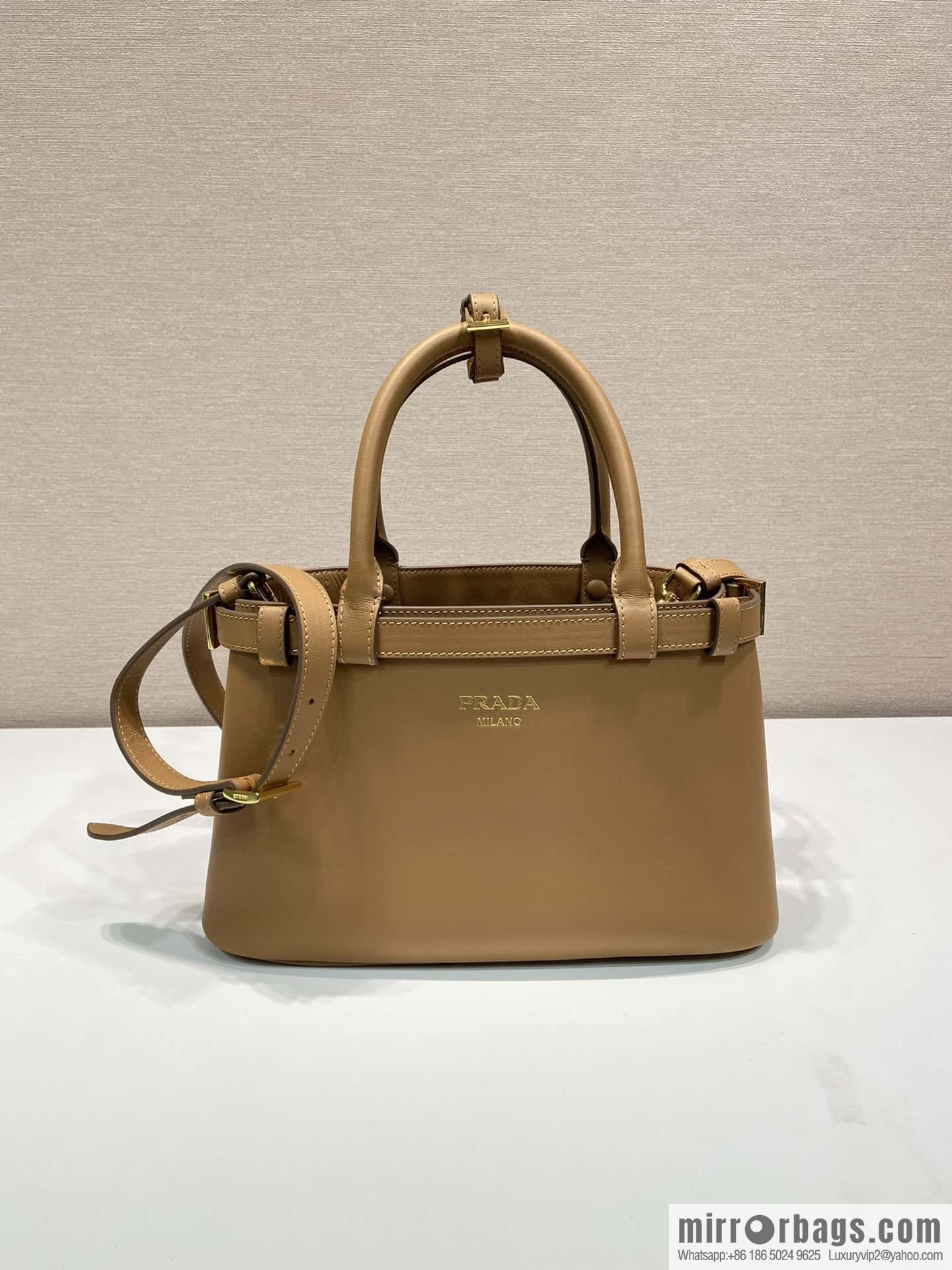 PRADA imported calfskin tote bag 1BA418 small