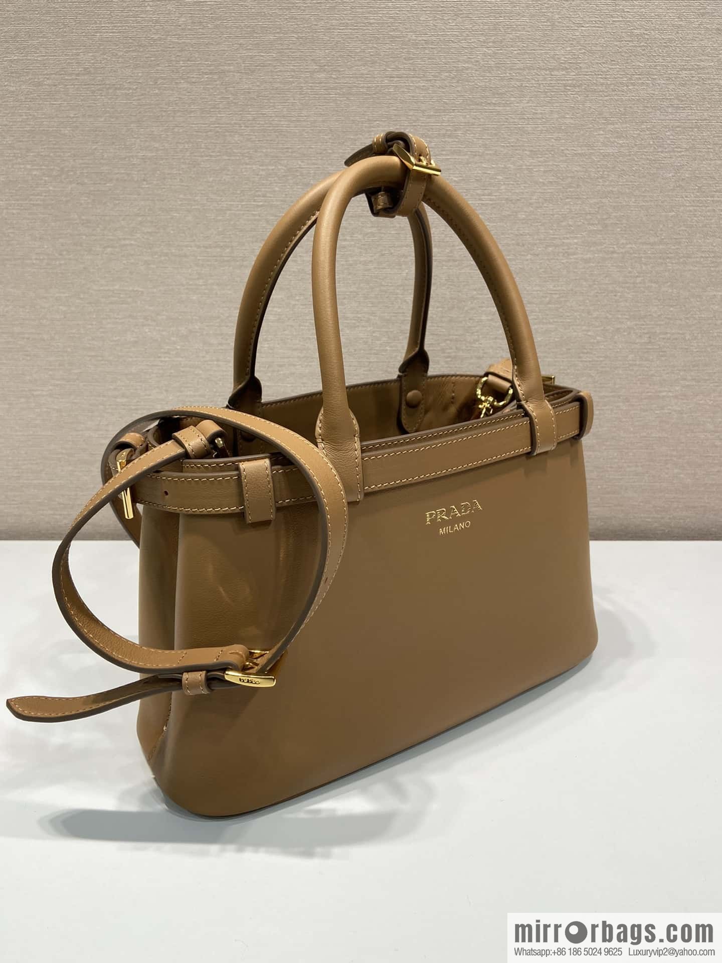 PRADA imported calfskin tote bag 1BA418 small