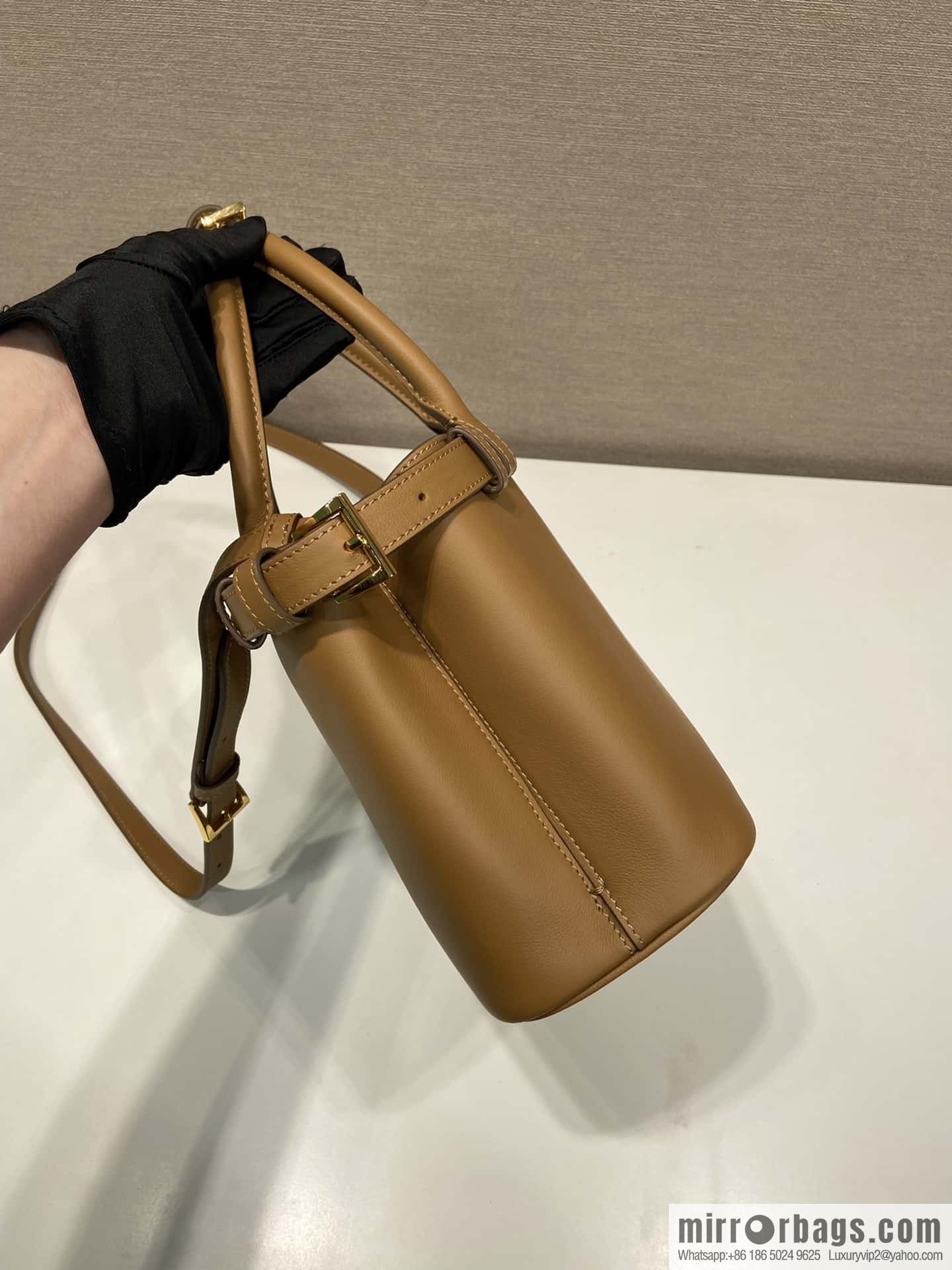 PRADA imported calfskin tote bag 1BA418 small