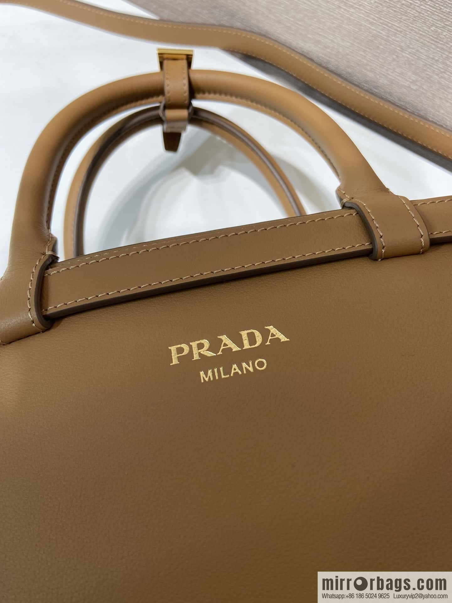 PRADA imported calfskin tote bag 1BA418 small