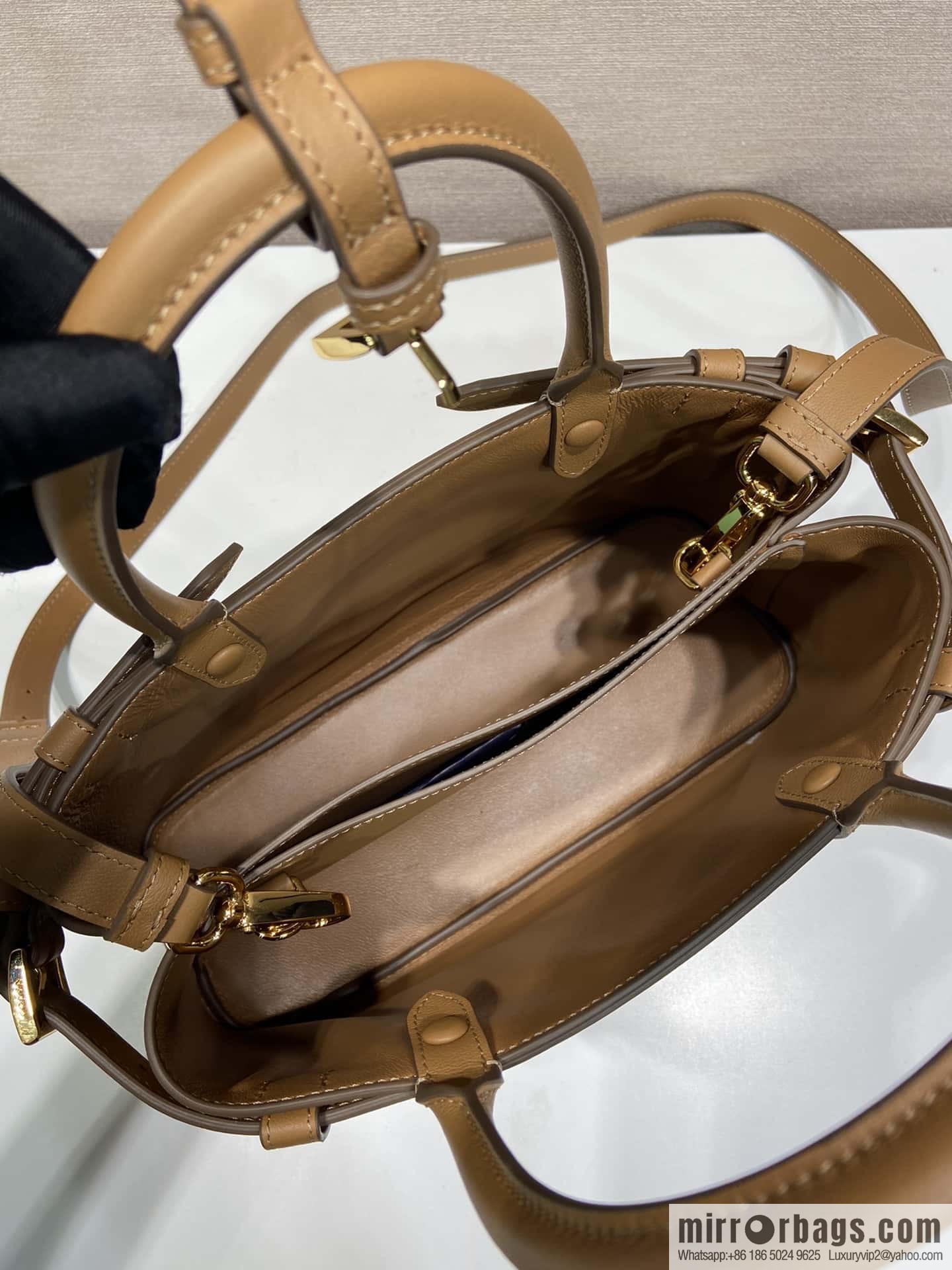 PRADA imported calfskin tote bag 1BA418 small