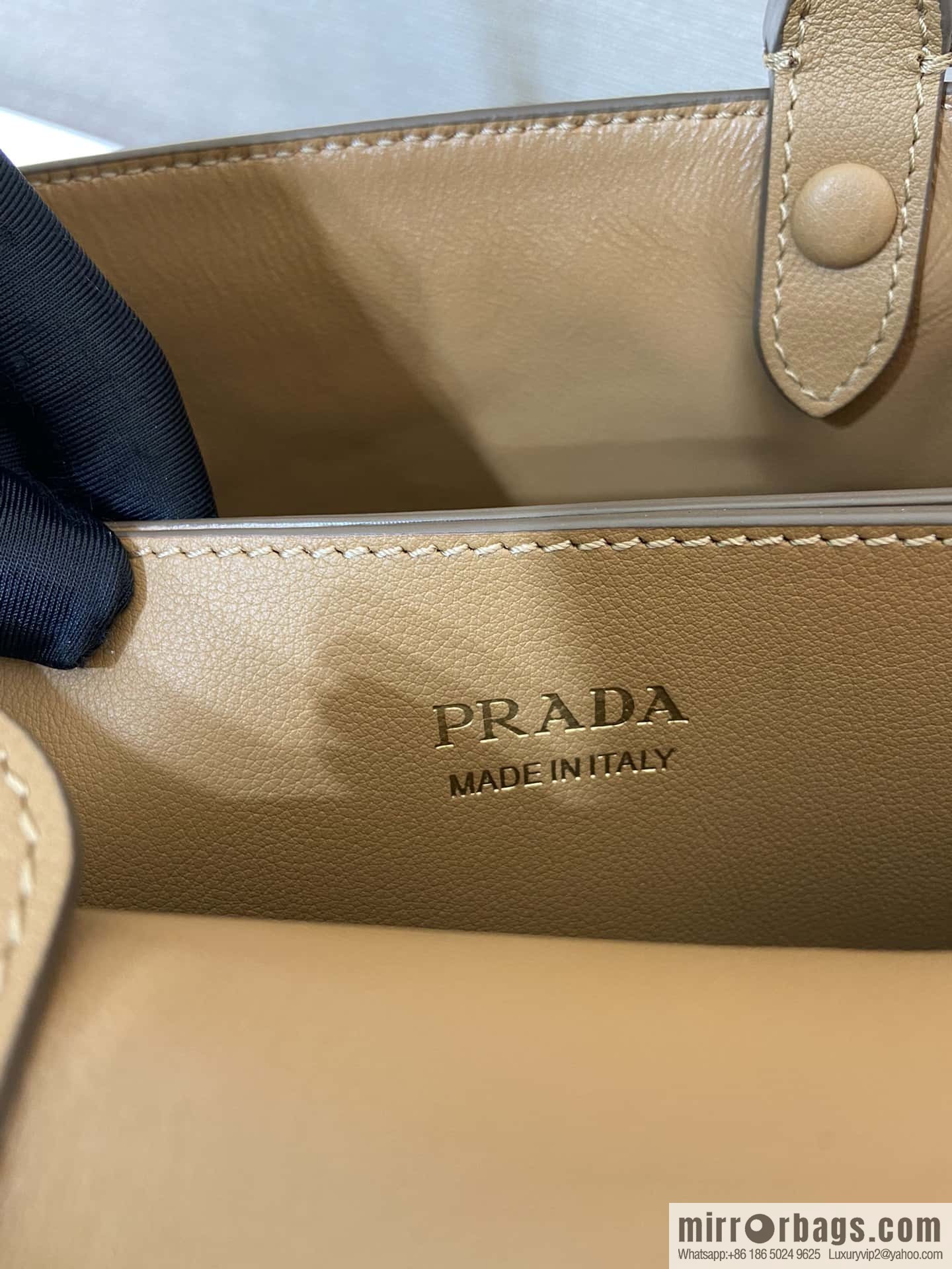 PRADA imported calfskin tote bag 1BA418 small