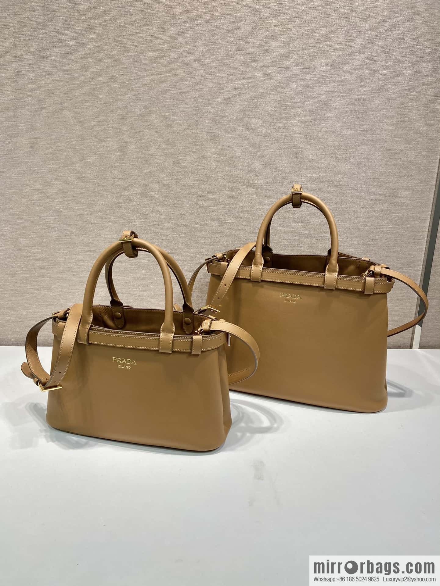 PRADA imported calfskin tote bag 1BA418 small