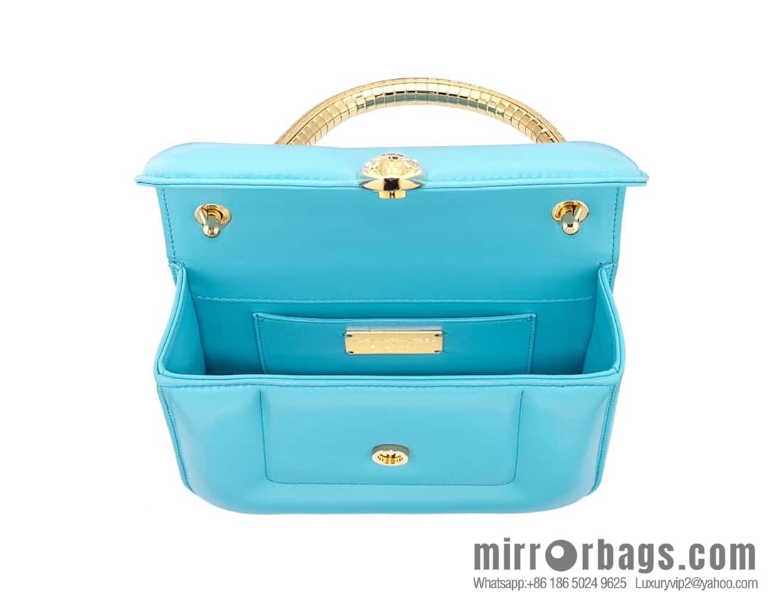 BVLGARI Bulgari joint design limited edition Mary Katrantzou snakehead bag 291071 blue 19CM