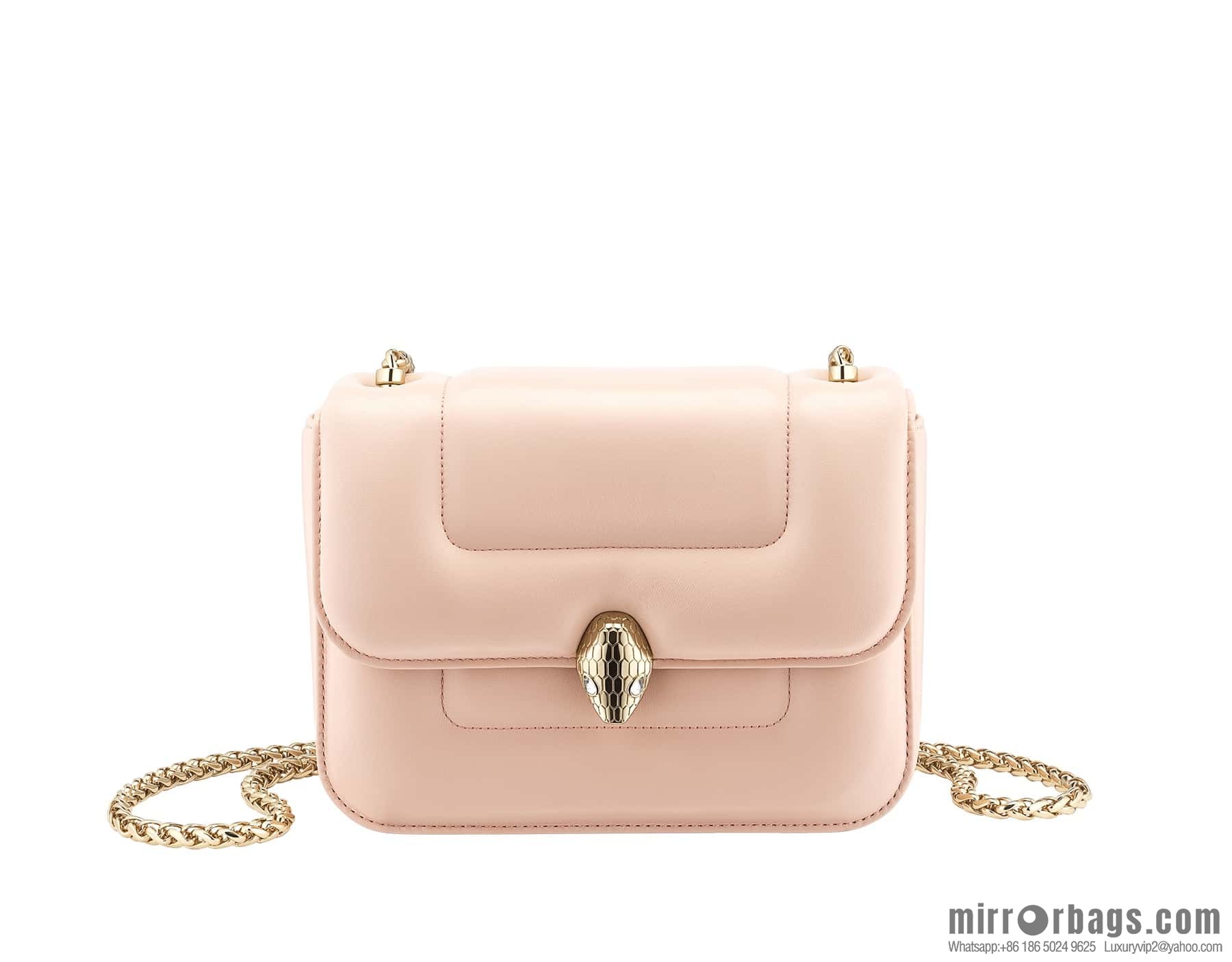 BVLGARI Bulgari joint design limited edition Mary Katrantzou snakehead bag 291071 naked powder 19CM