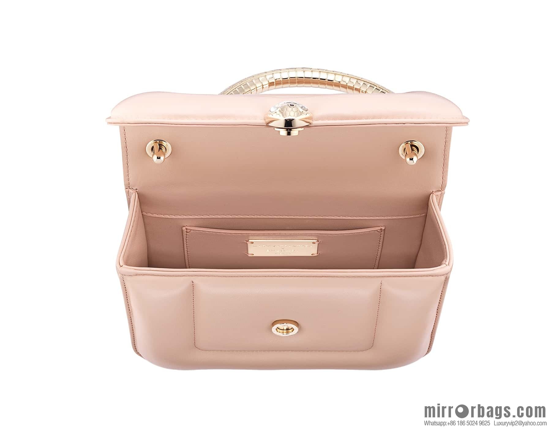 BVLGARI Bulgari joint design limited edition Mary Katrantzou snakehead bag 291071 naked powder 19CM