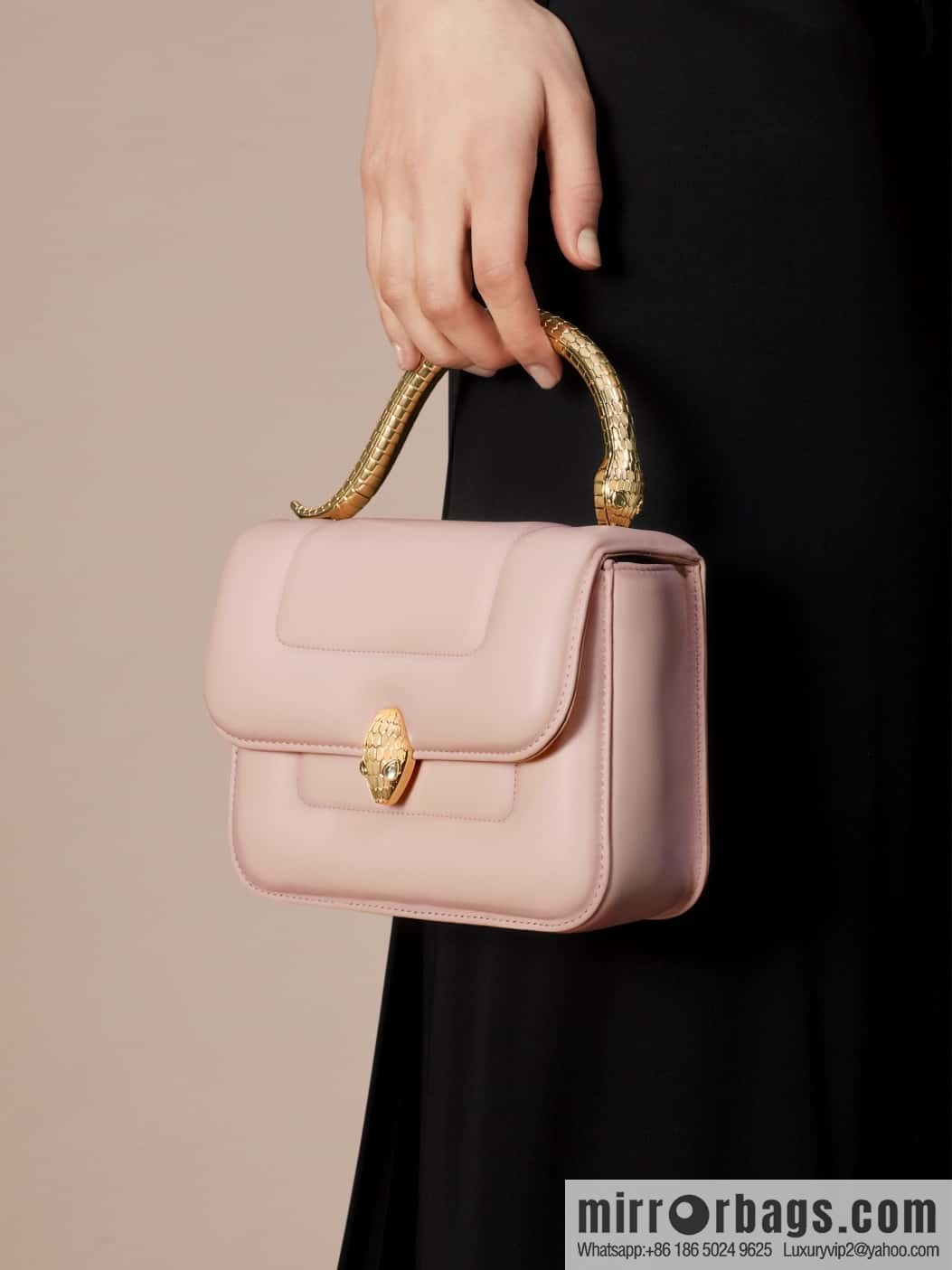 BVLGARI Bulgari joint design limited edition Mary Katrantzou snakehead bag 291071 naked powder 19CM