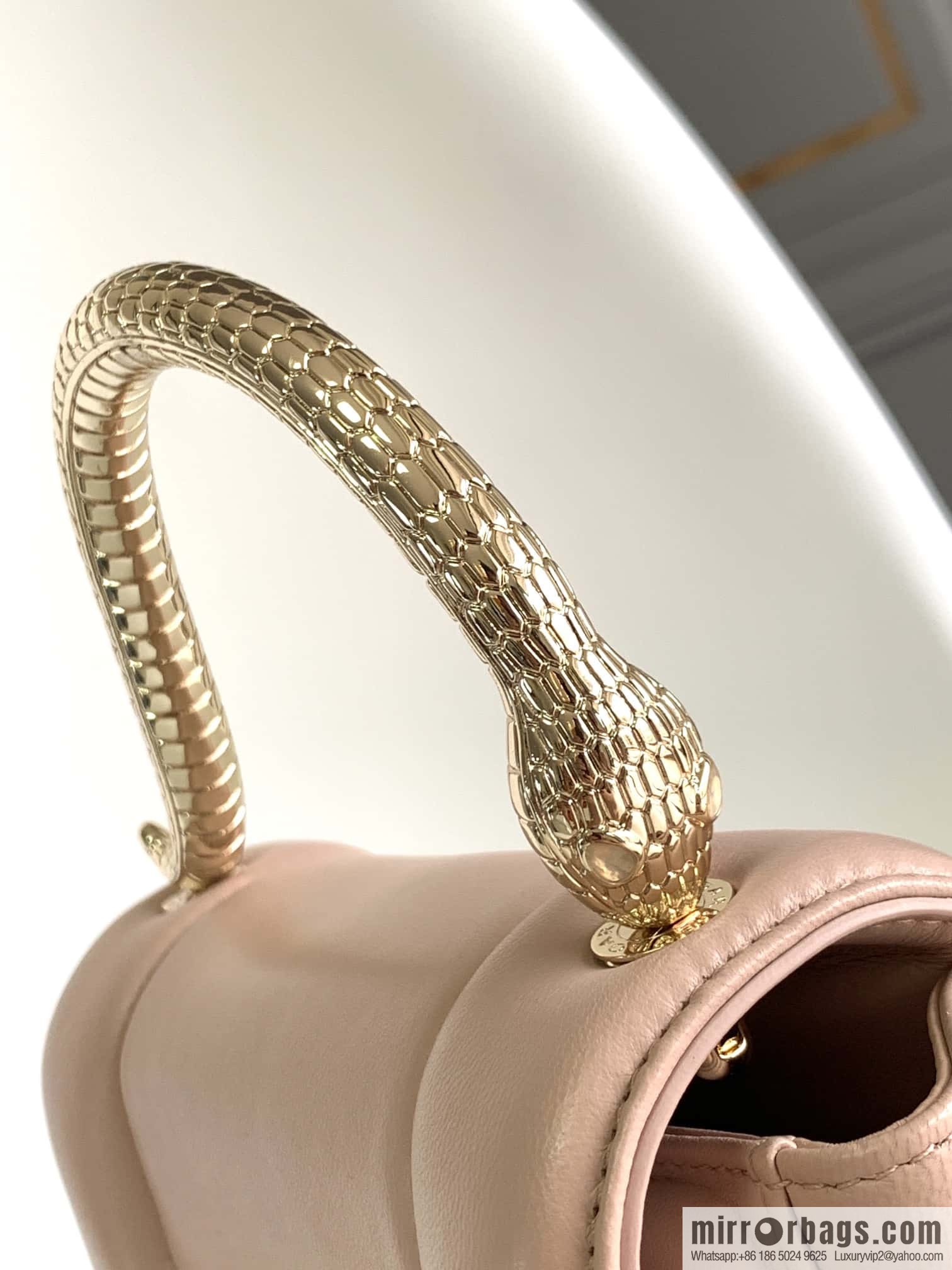 BVLGARI Bulgari joint design limited edition Mary Katrantzou snakehead bag 291071 naked powder 19CM