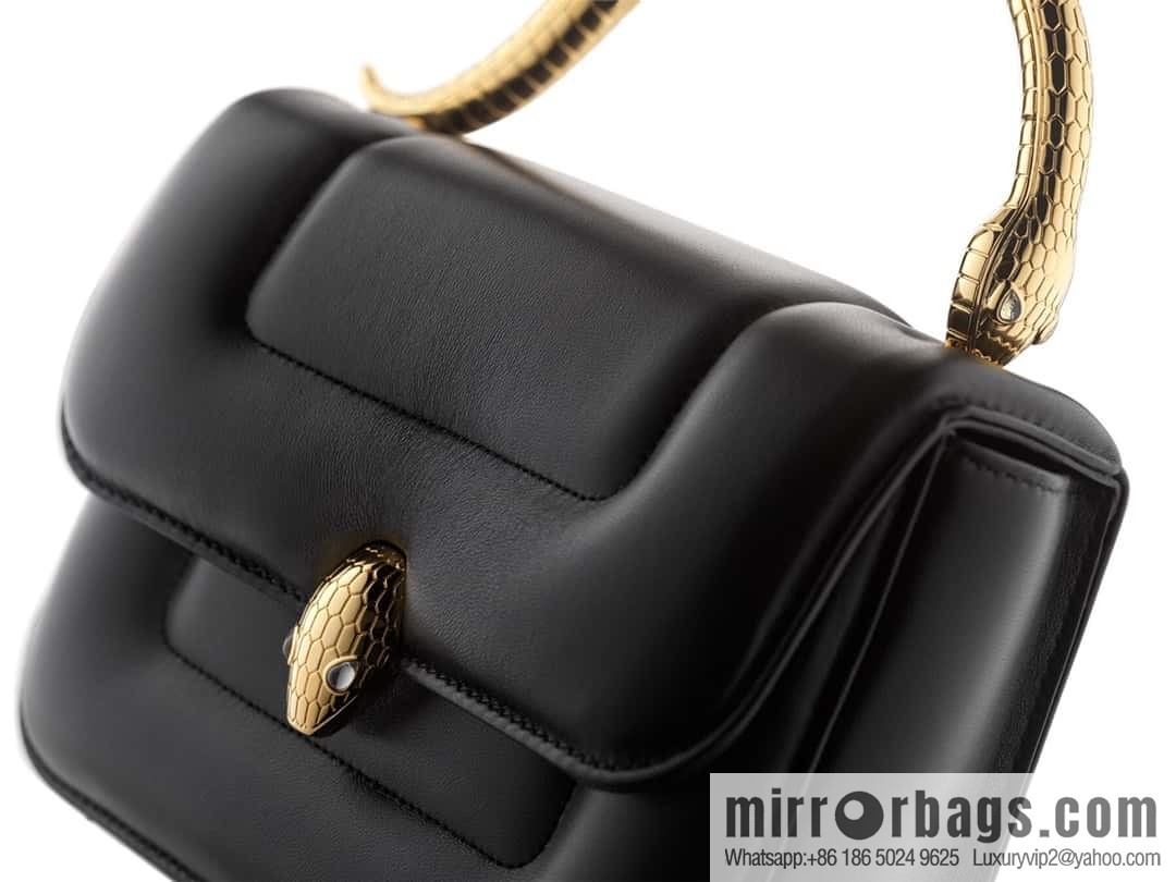 BVLGARI Bulgari joint design limited edition Mary Katrantzou snakehead bag 291071 black 19CM