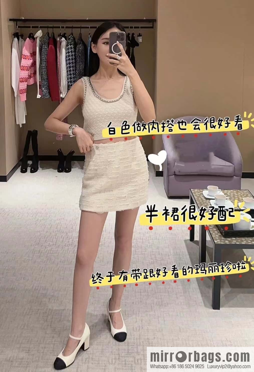 CHANEL Xiaoxiang thick heel Mary Jane high heels