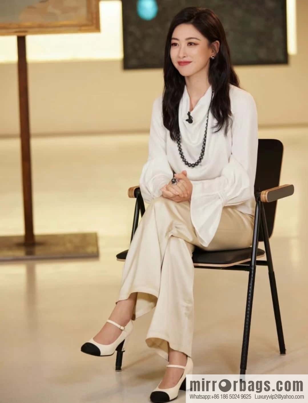 CHANEL Xiaoxiang thick heel Mary Jane high heels