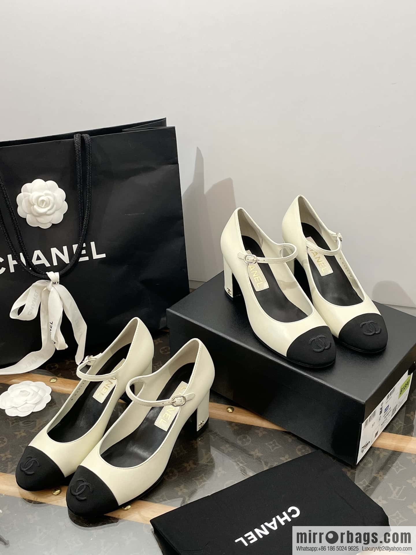 CHANEL Xiaoxiang thick heel Mary Jane high heels