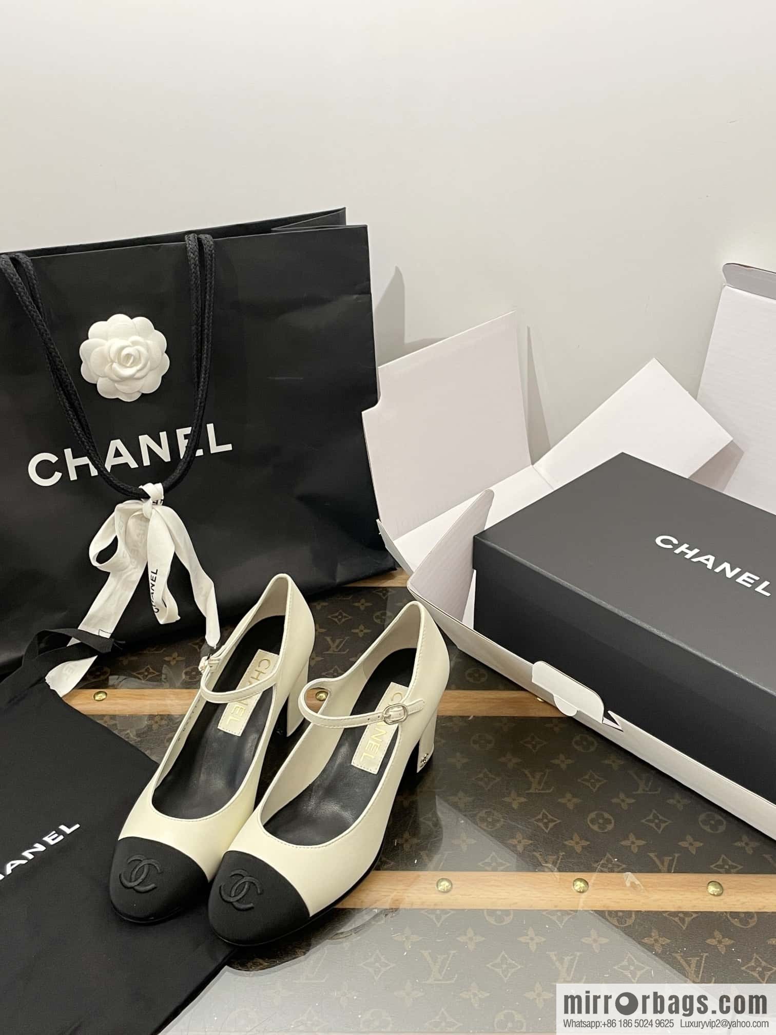 CHANEL Xiaoxiang thick heel Mary Jane high heels