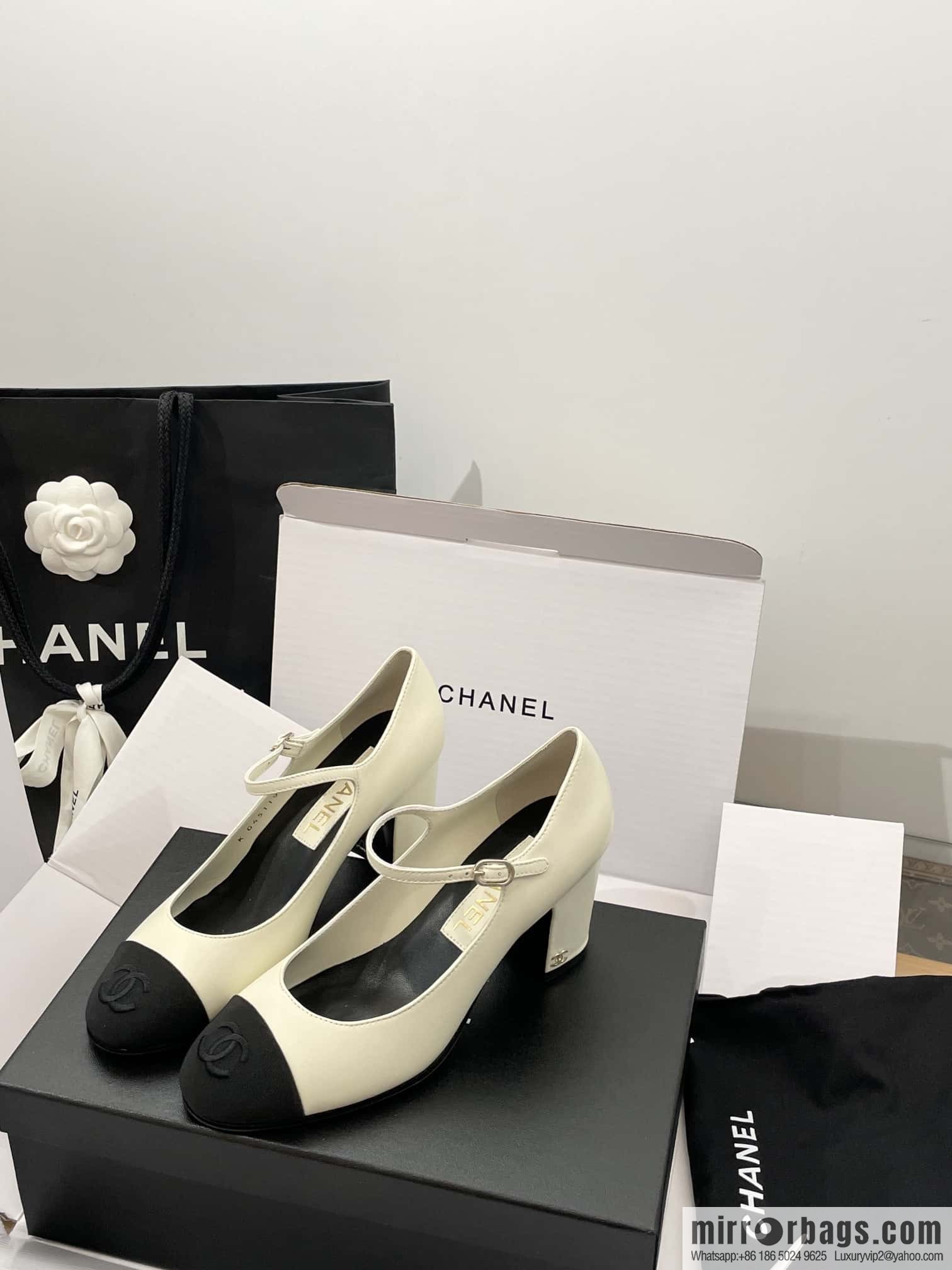 CHANEL Xiaoxiang thick heel Mary Jane high heels