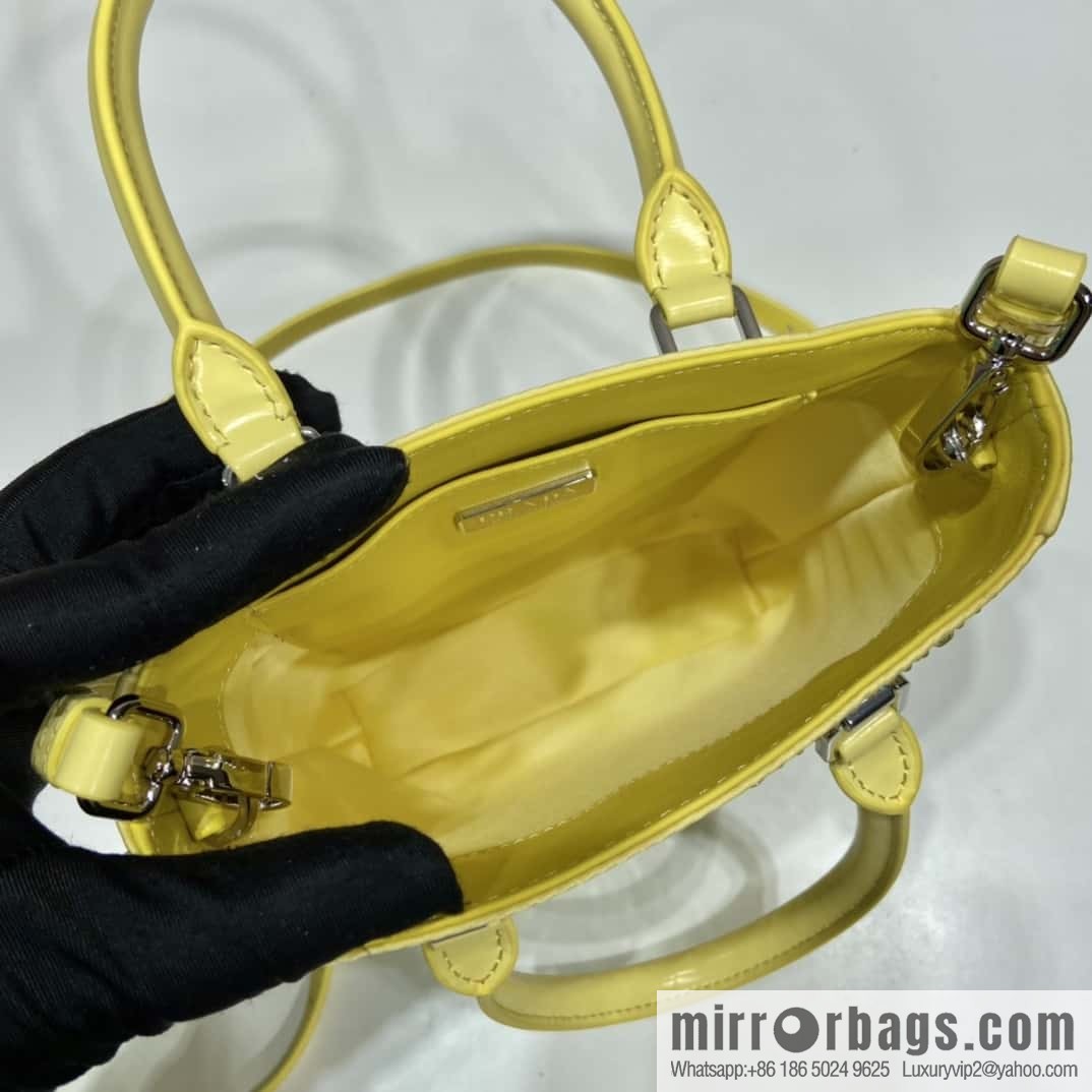 PRADA Prada Gypsy Tote Bag 1BG331 Yellow