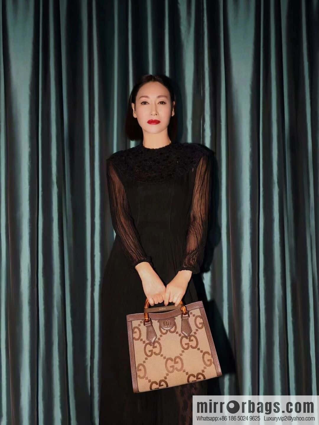 GUCCI Gucc1 Diana canvas tote bag 660195
