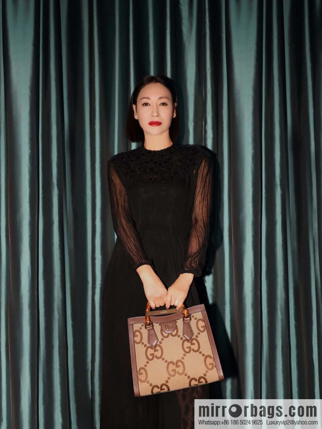 GUCCI Gucc1 Diana canvas tote bag 660195