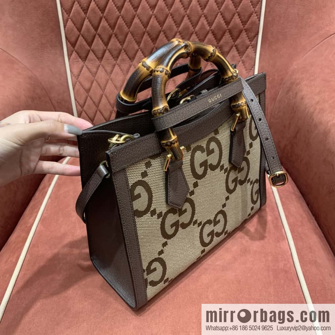 GUCCI Gucc1 Diana canvas tote bag 660195