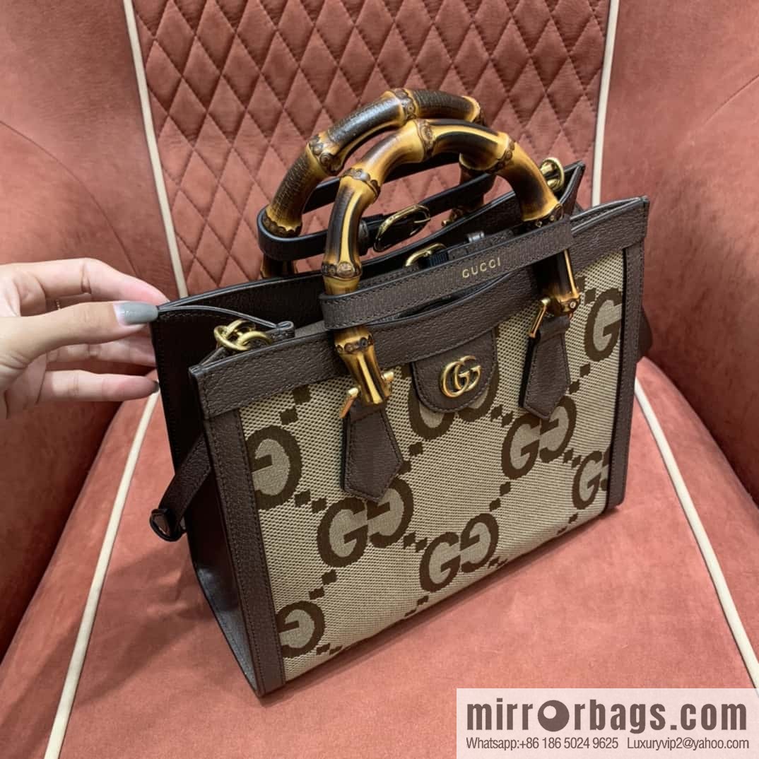 GUCCI Gucc1 Diana canvas tote bag 660195