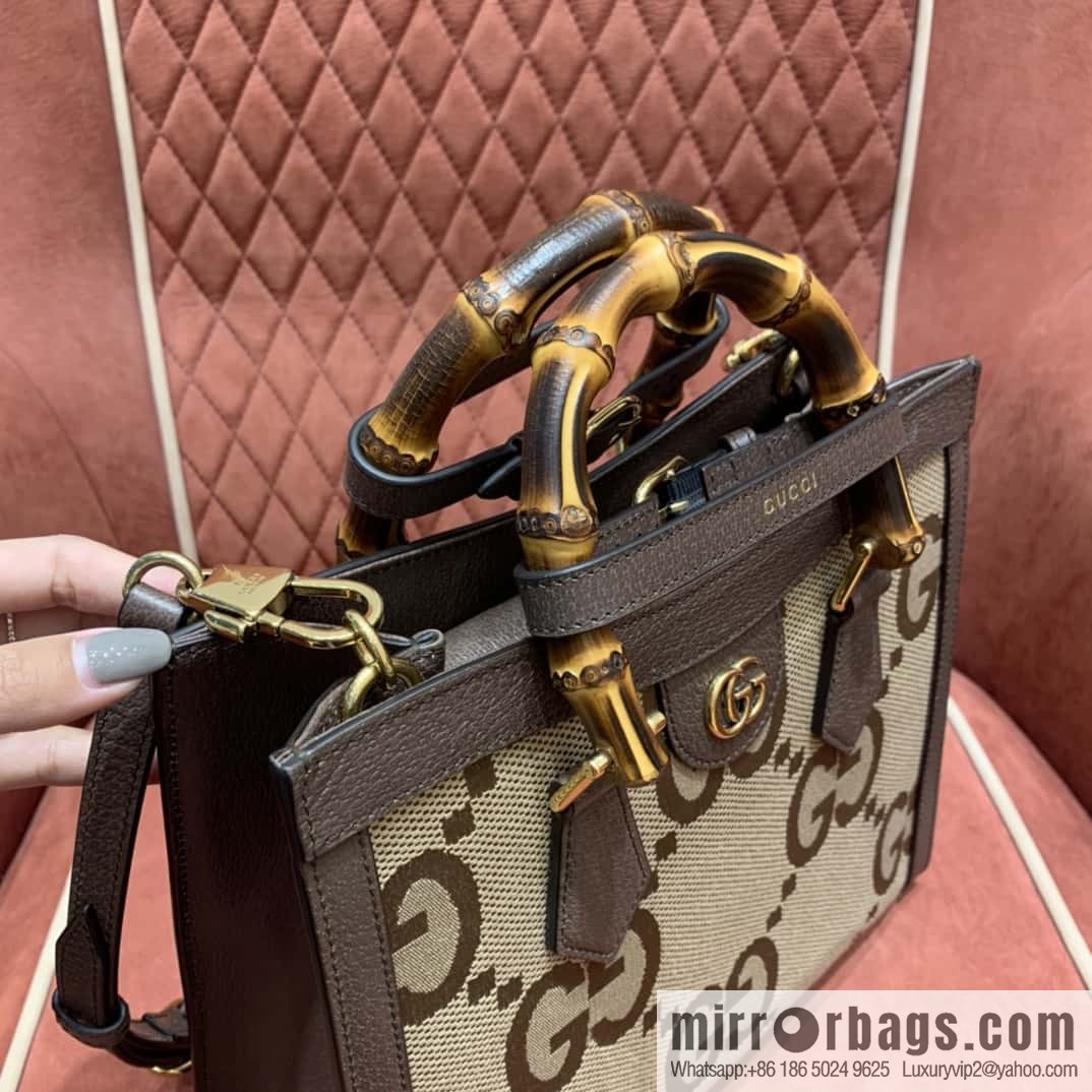 GUCCI Gucc1 Diana canvas tote bag 660195