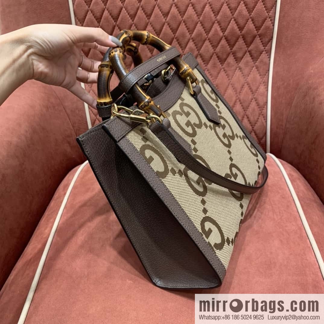 GUCCI Gucc1 Diana canvas tote bag 660195