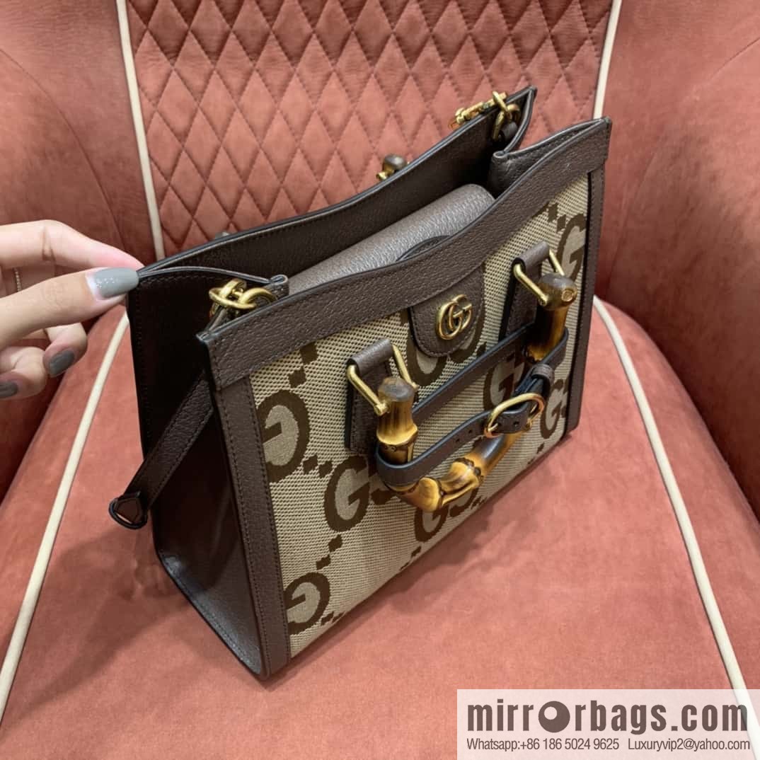 GUCCI Gucc1 Diana canvas tote bag 660195