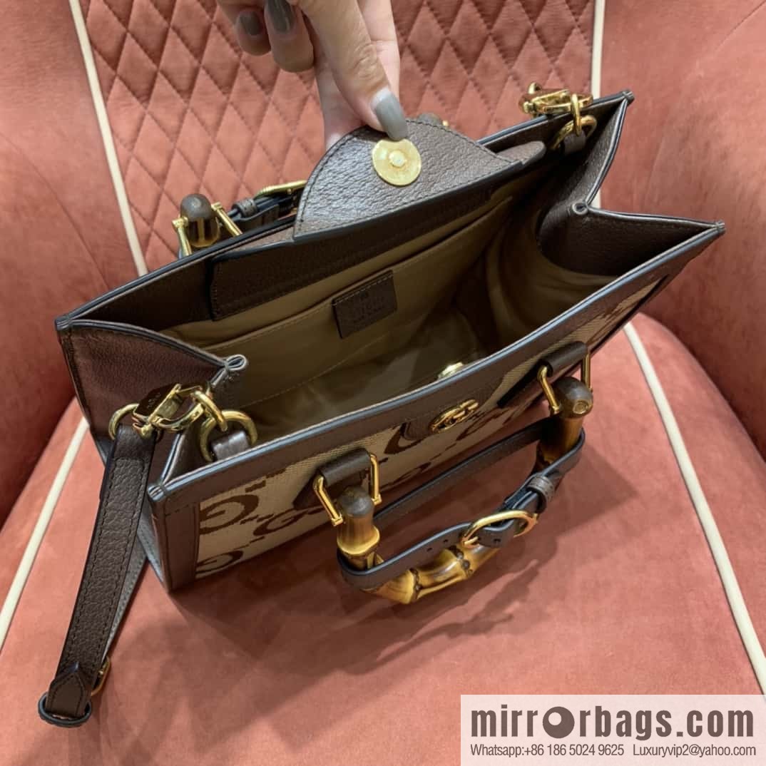 GUCCI Gucc1 Diana canvas tote bag 660195