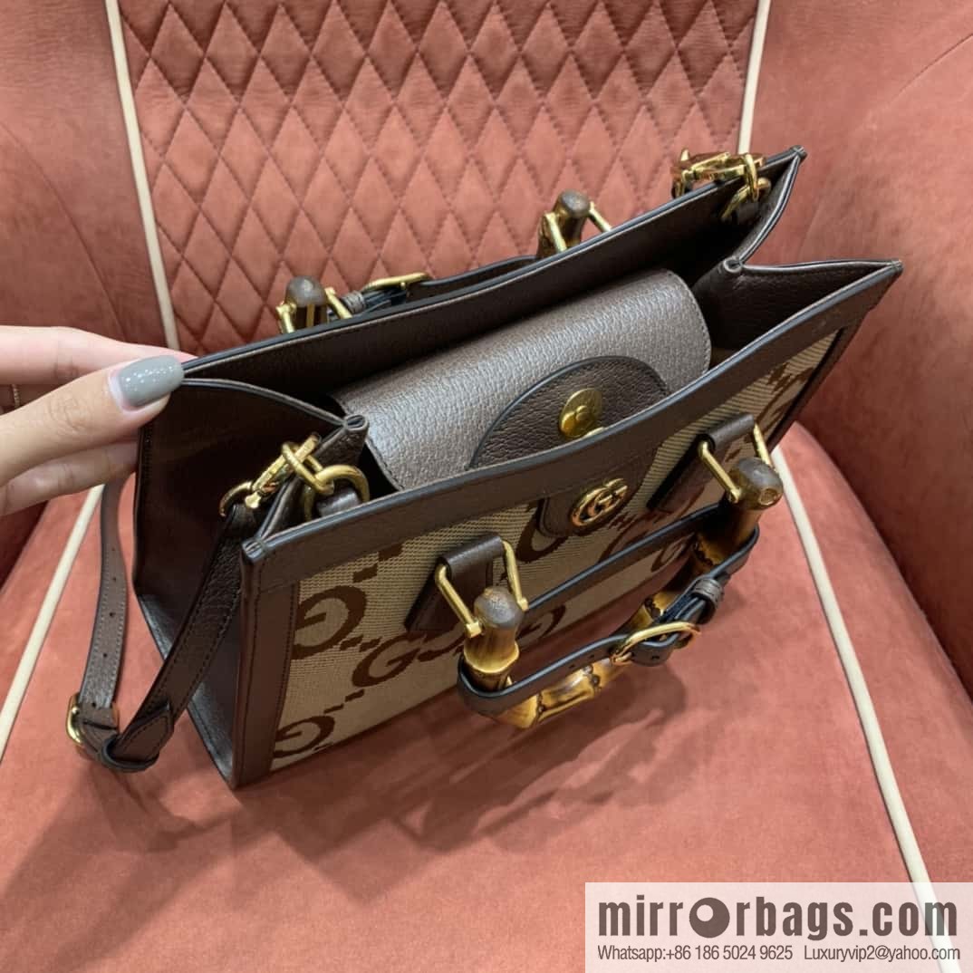 GUCCI Gucc1 Diana canvas tote bag 660195