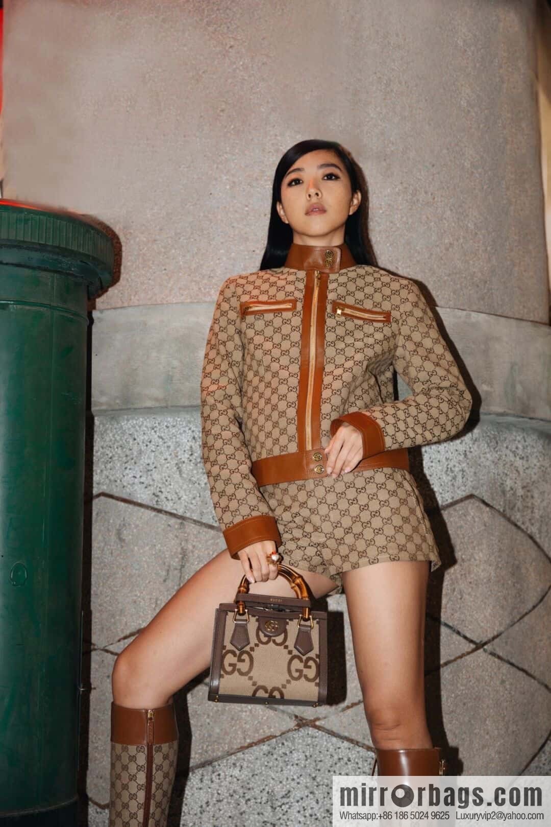 GUCCI Diana canvas tote bag 655661
