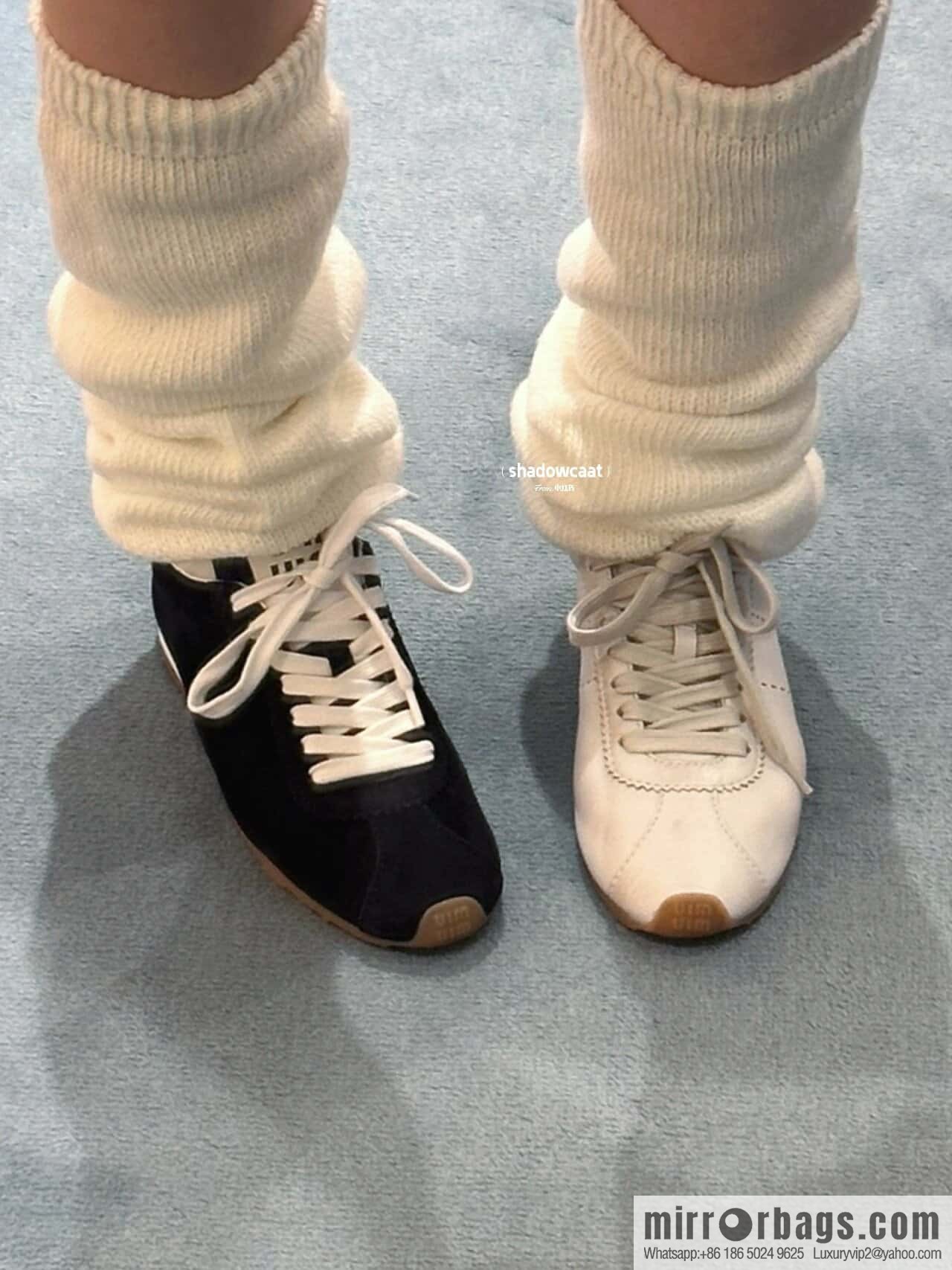 MIUMIU Miu Miu Early spring flat-soled lace-up Forrest training shoes
