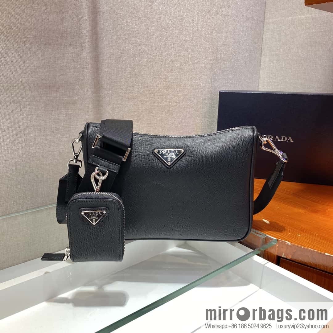 PRADA full leather three-in-one 😘😘 model number 2VH113 full leather/cross pattern leather