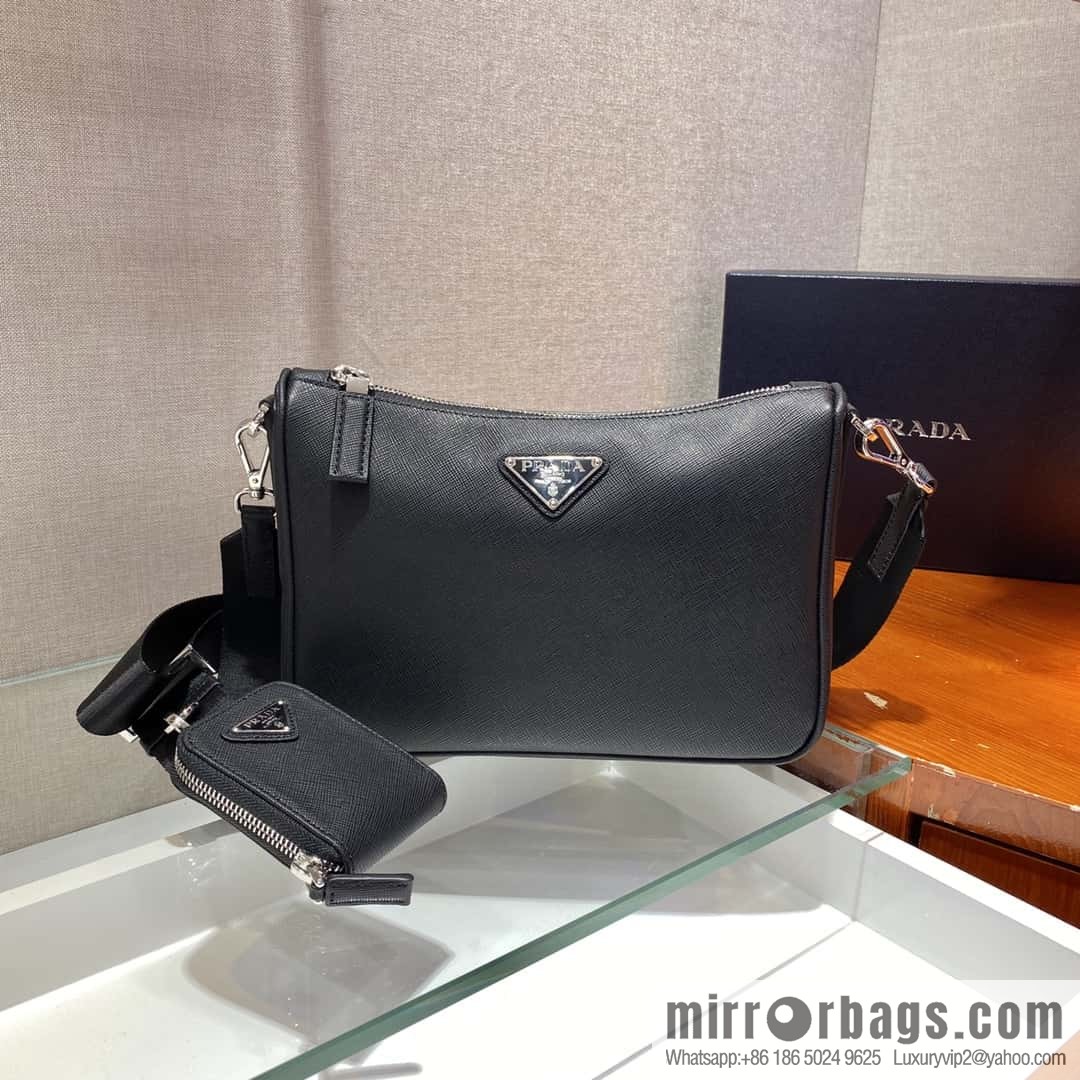 PRADA full leather three-in-one 😘😘 model number 2VH113 full leather/cross pattern leather