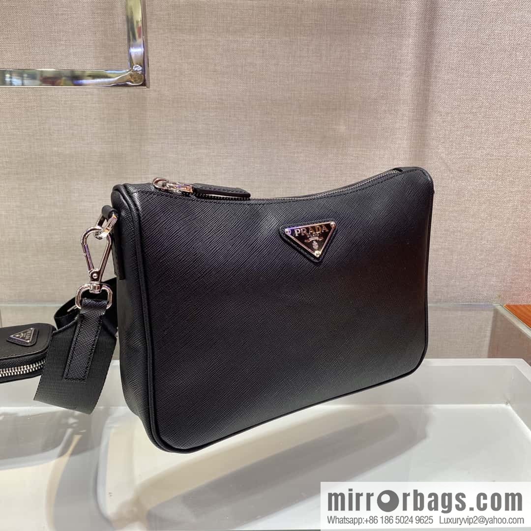 PRADA full leather three-in-one 😘😘 model number 2VH113 full leather/cross pattern leather