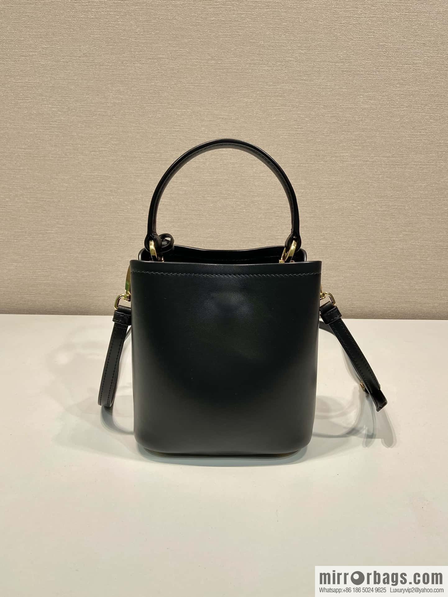 PRTADA Prada calfskin leather (fabric) bucket bag 1BA373