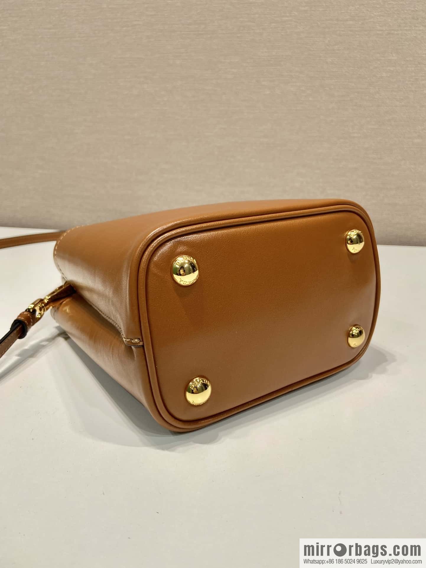 PRTADA Prada calfskin leather (fabric) bucket bag 1BA373