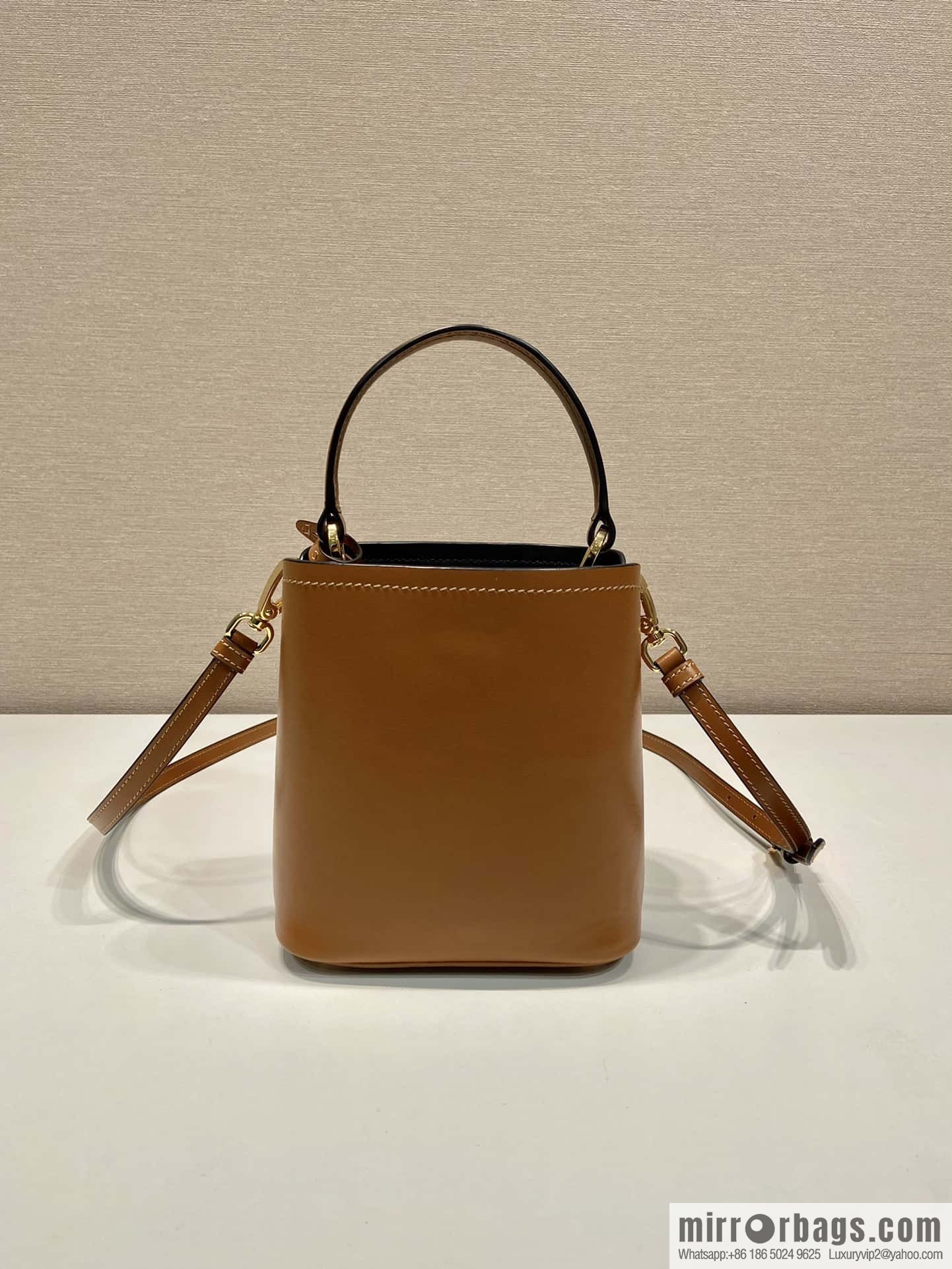 PRTADA Prada calfskin leather (fabric) bucket bag 1BA373