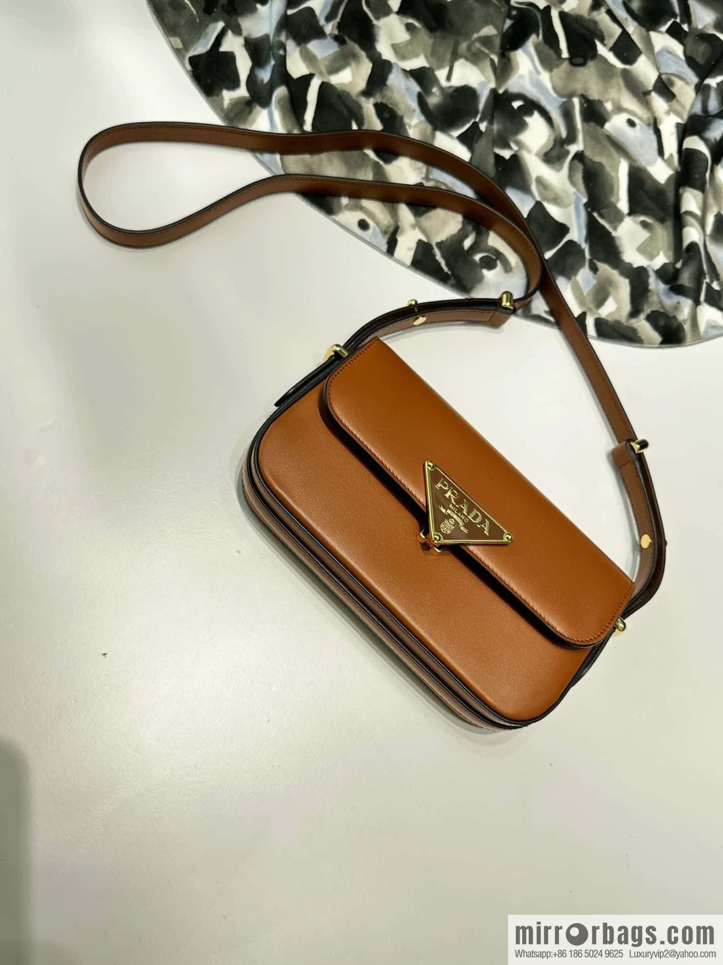 PRADA new shoulder bag 1BD339 caramel color