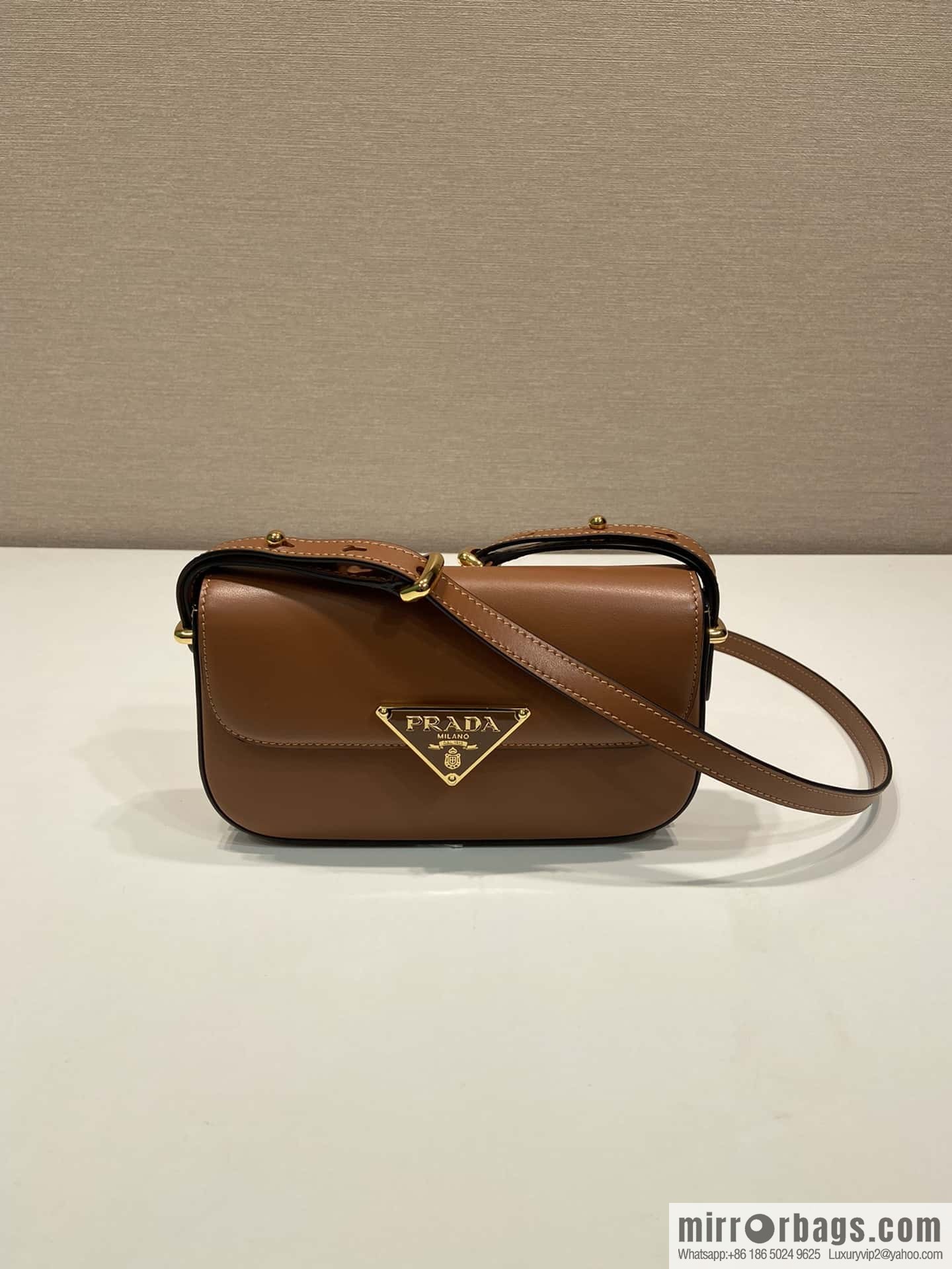 PRADA new shoulder bag 1BD339 caramel color