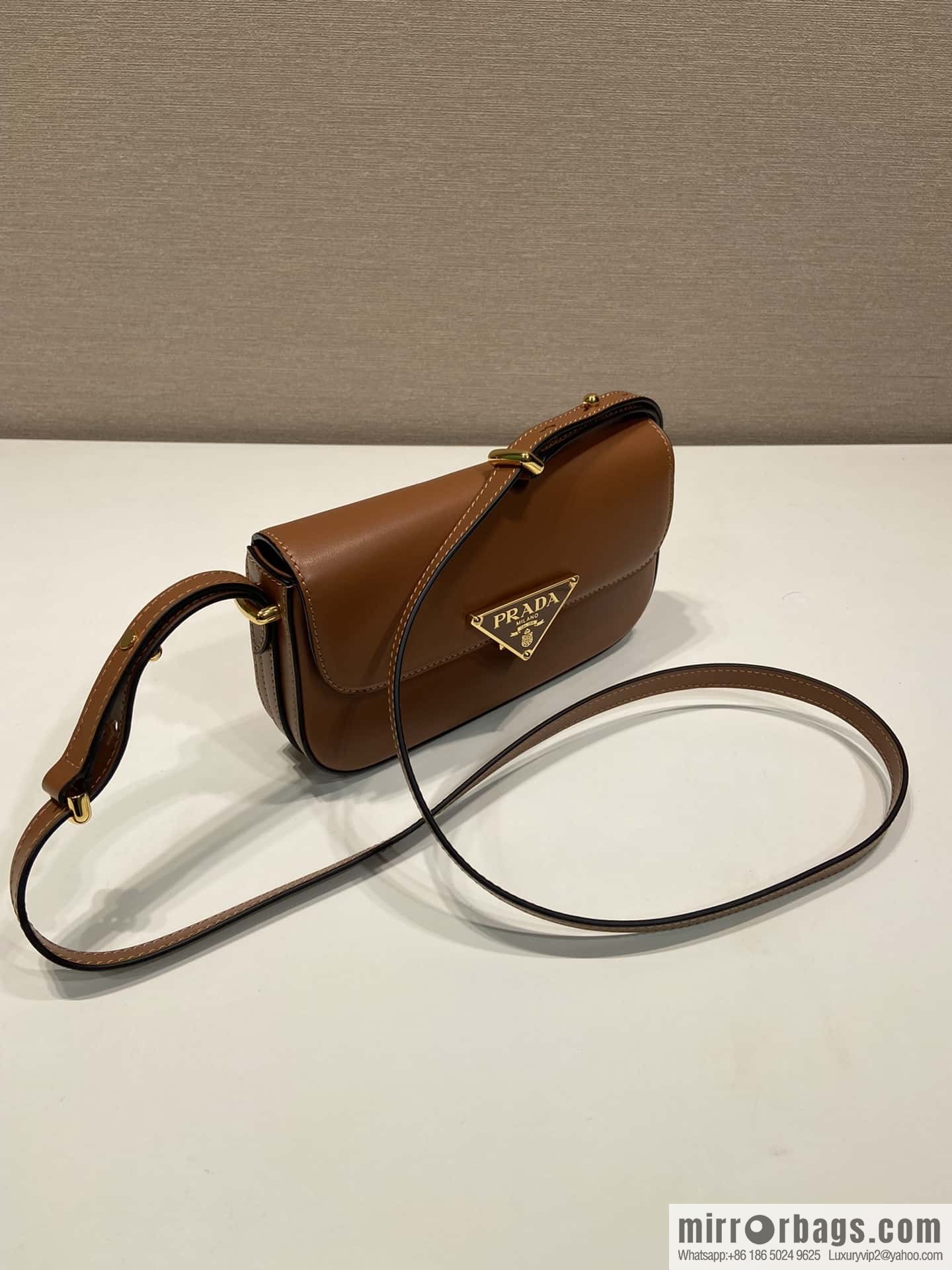 PRADA new shoulder bag 1BD339 caramel color