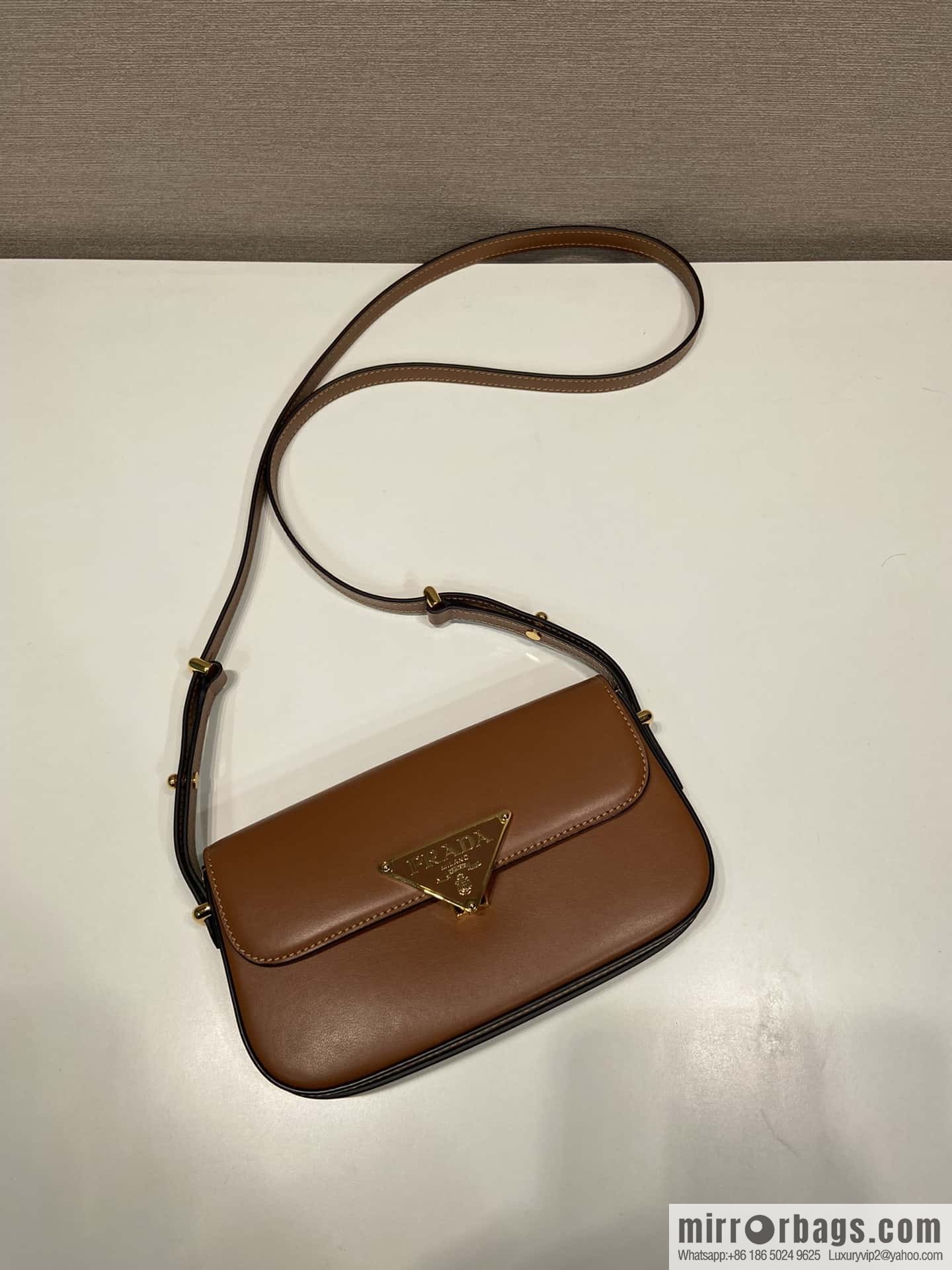 PRADA new shoulder bag 1BD339 caramel color
