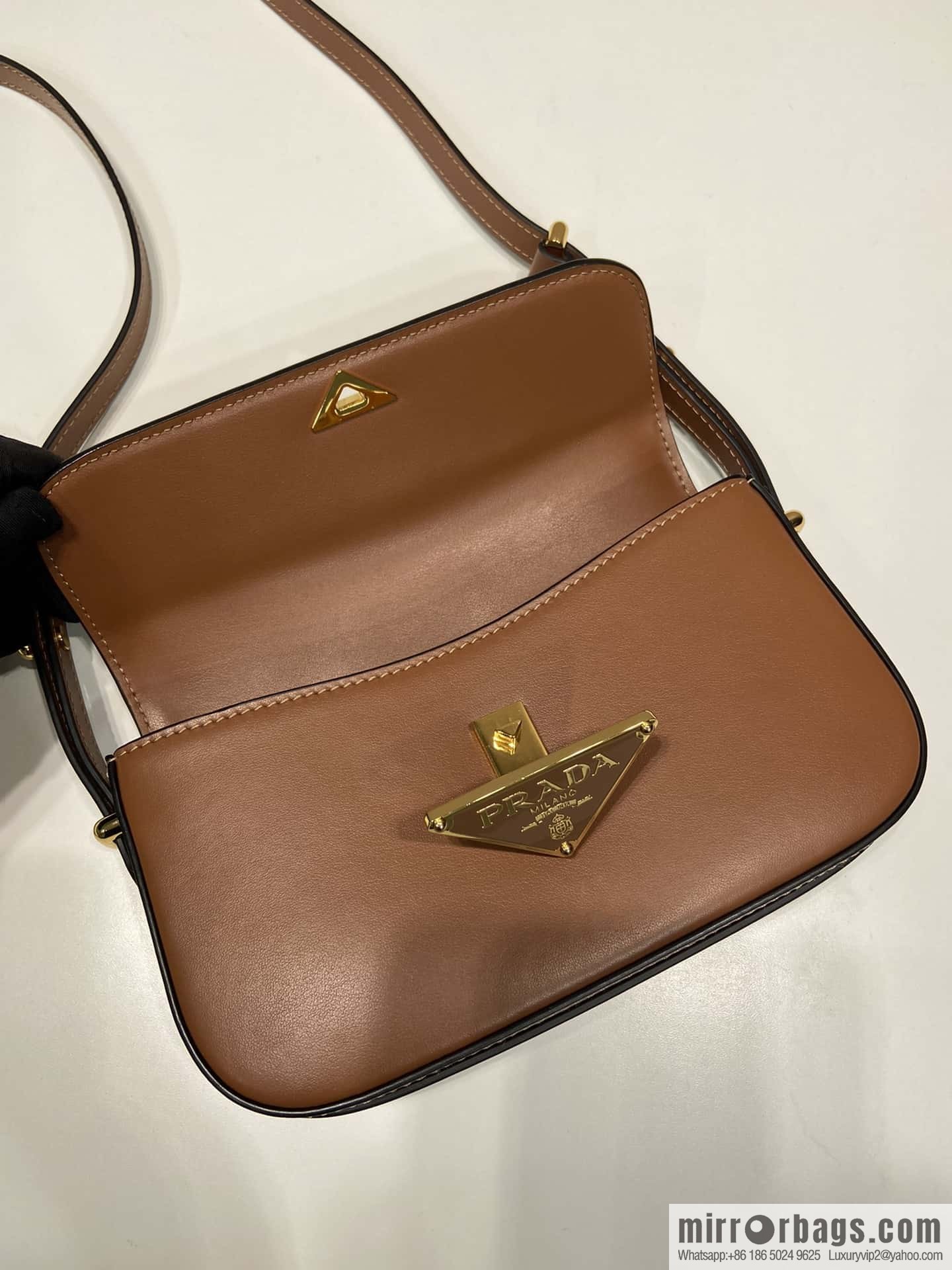 PRADA new shoulder bag 1BD339 caramel color