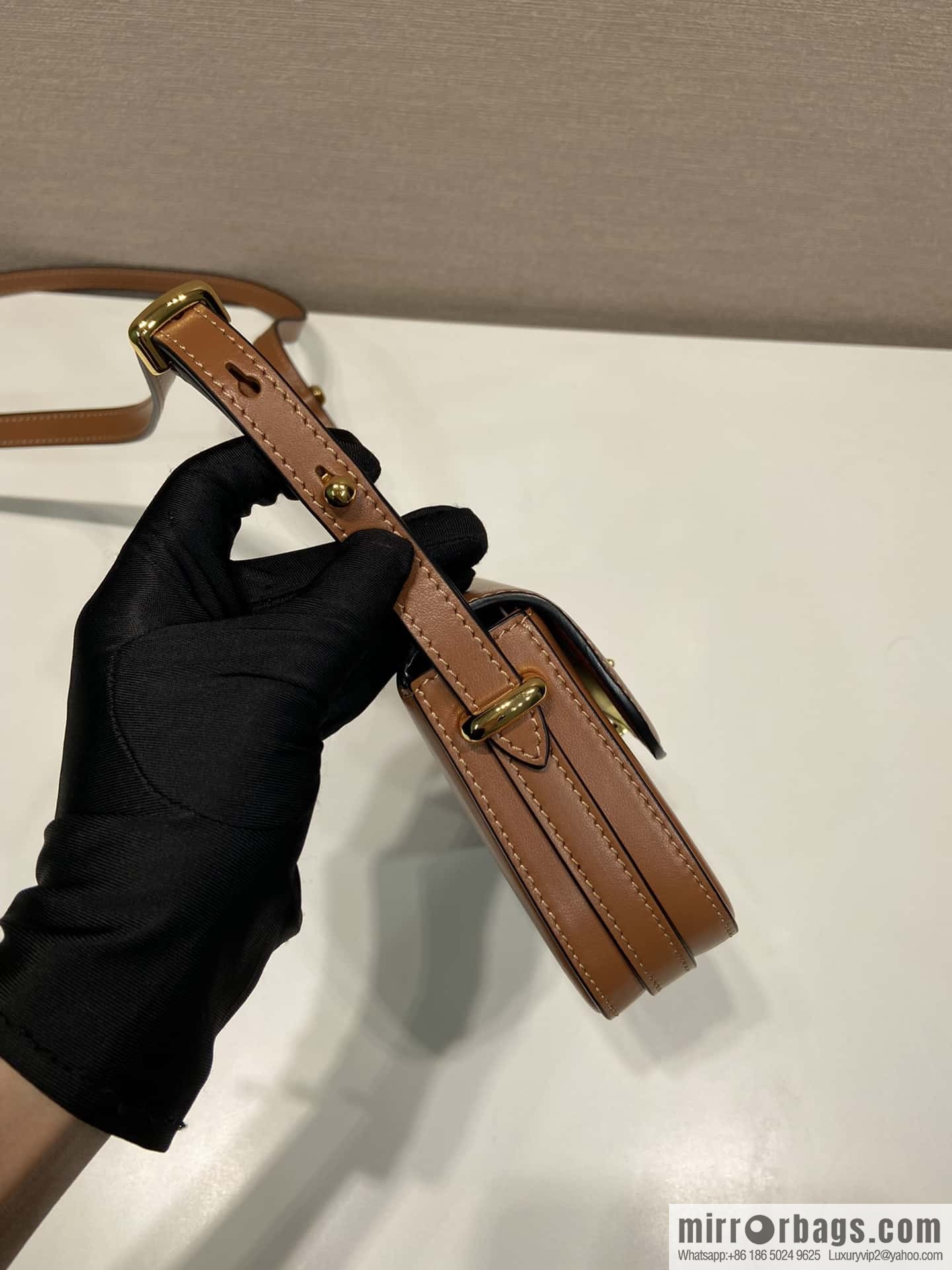 PRADA new shoulder bag 1BD339 caramel color