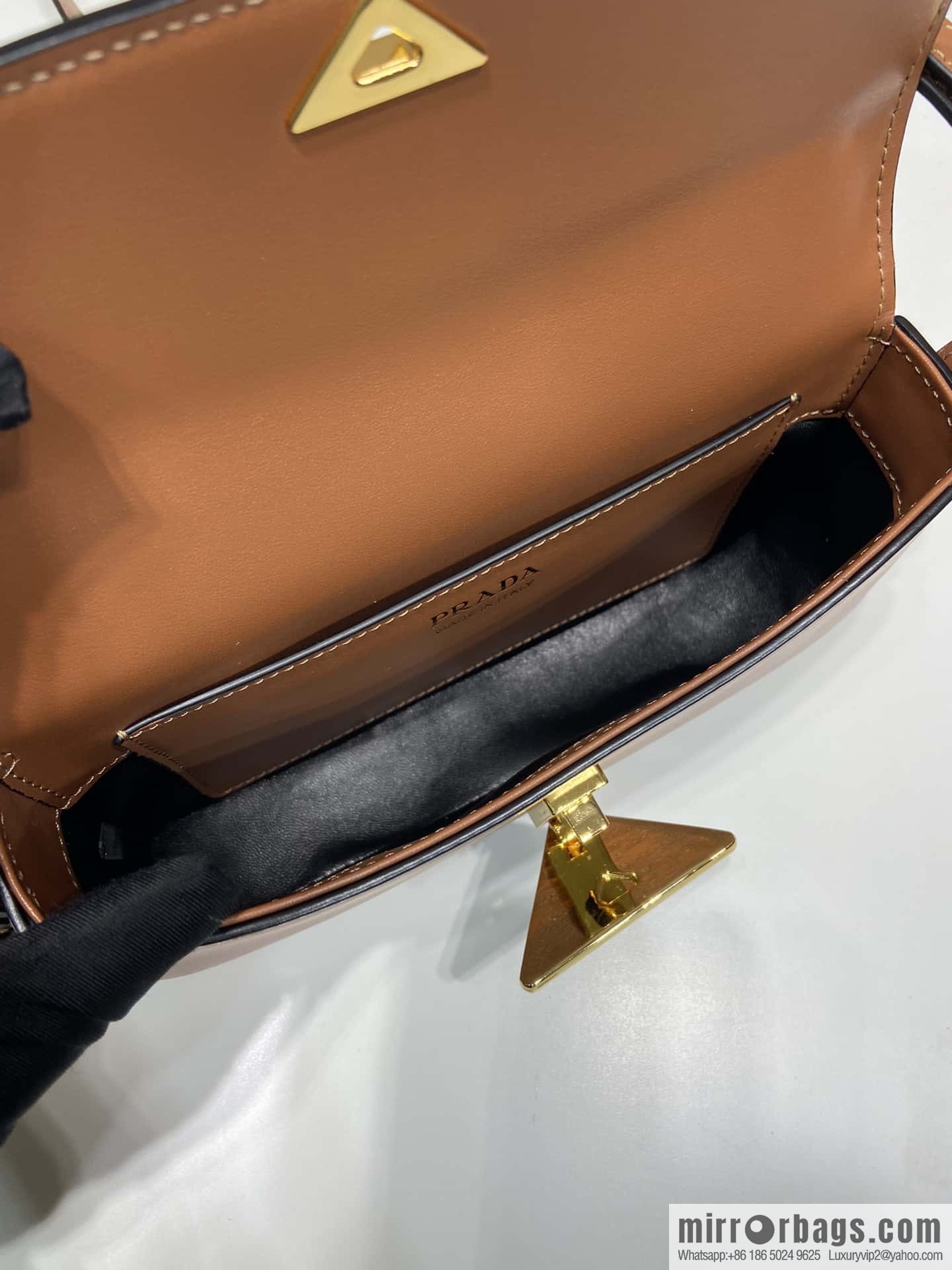 PRADA new shoulder bag 1BD339 caramel color