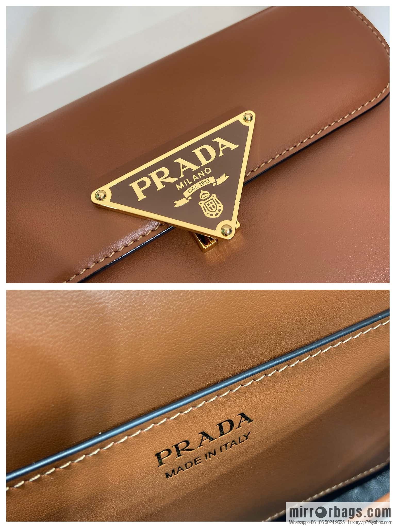 PRADA new shoulder bag 1BD339 caramel color