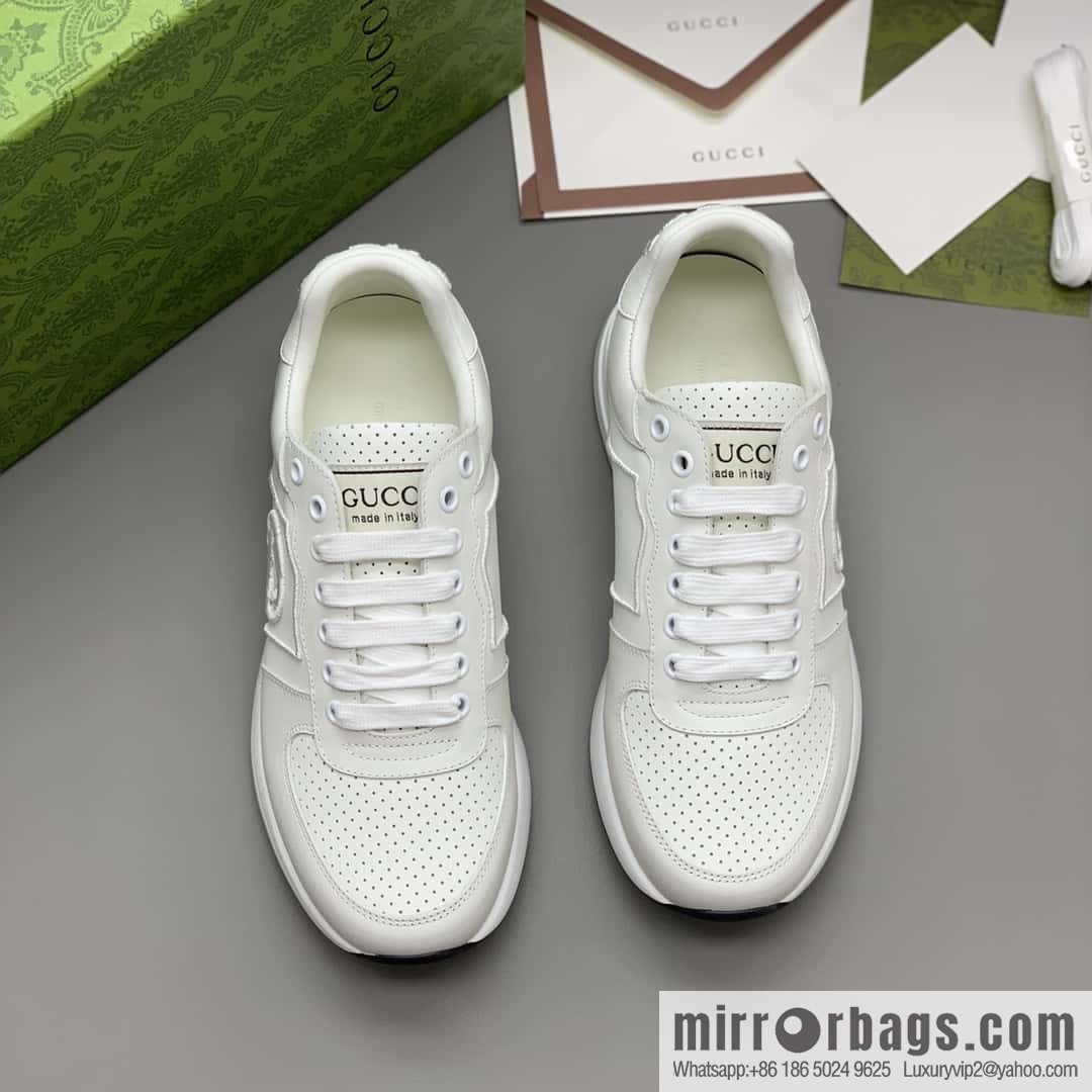 GUCCI embroidered logo men's sports and leisure shoes